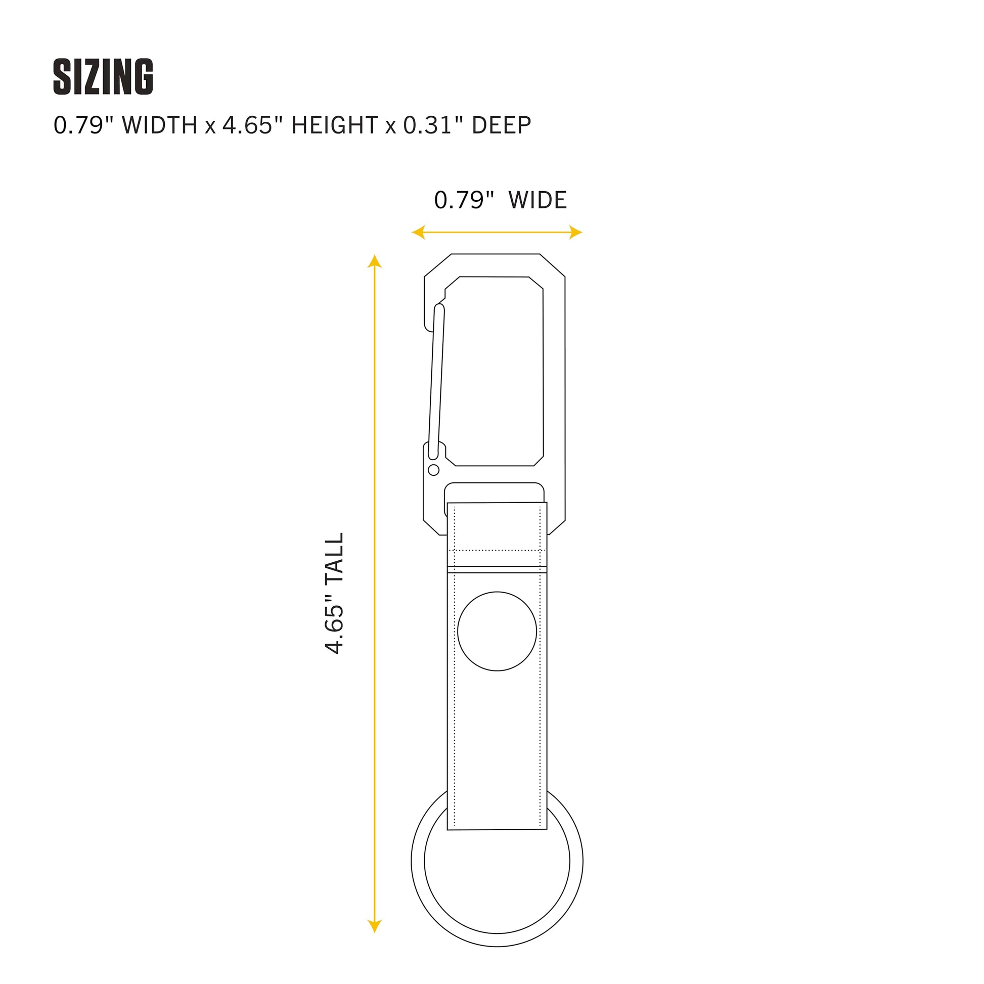 Carhartt Unisex Adult Durable Metal Key Keeper, Belt Loop Key Ring Holder with Self-Locking Metal Gate Clip for Car/Home Keys, Nylon Duck (Carhartt Brown), One Size