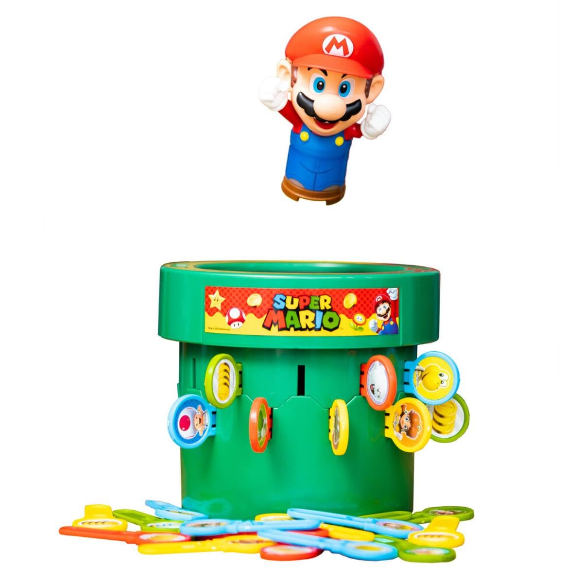 TOMY Pop Up Super Mario Board Game - Family and Preschool Kids Games for Family Game Night - Kids Activities and Super Mario Toys - Girls and Boys Games - 2-4 Players - Ages 4 Years and Up