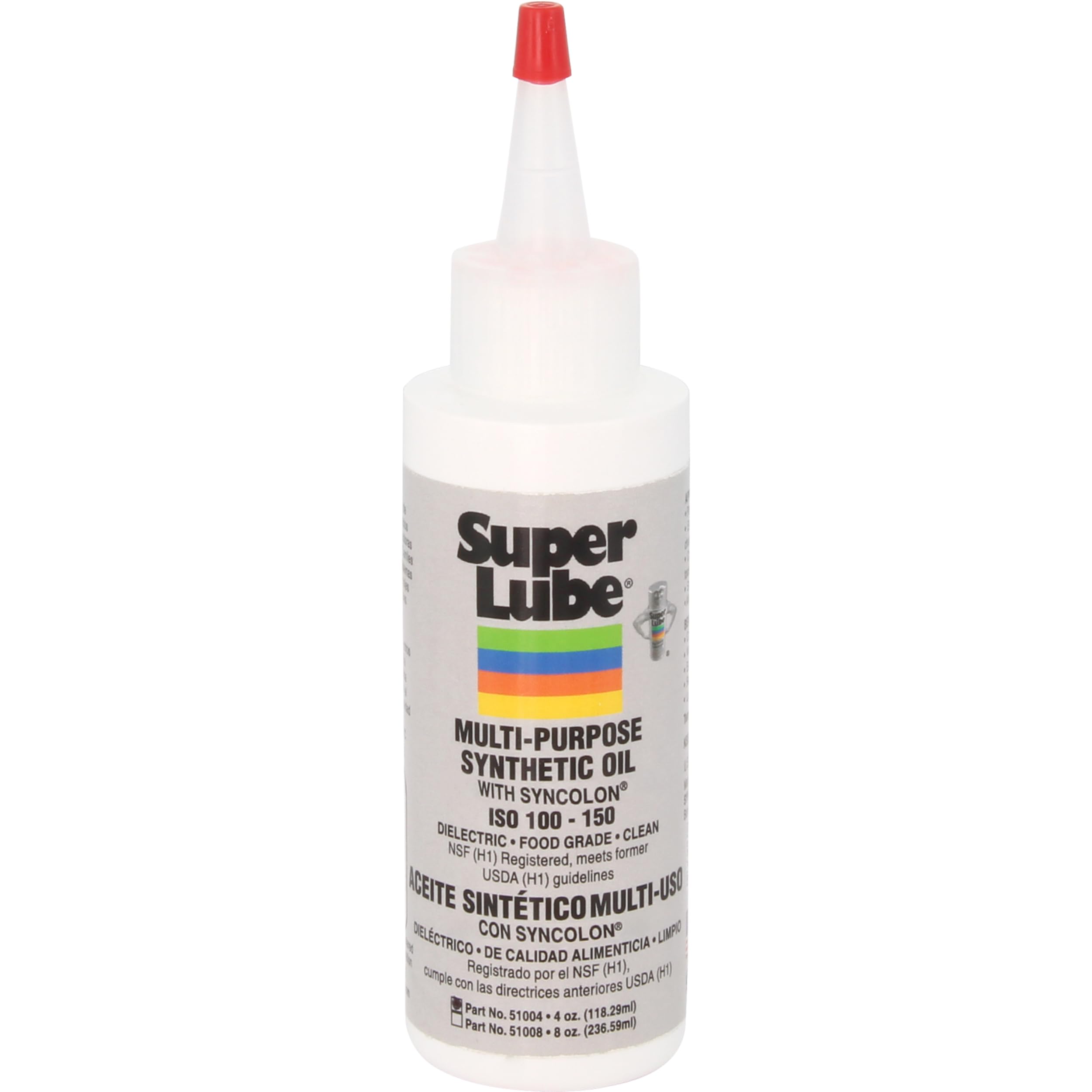 Super Lube 51004, Synthetic Oil, High Viscosity, 4 oz Bottle, Translucent White (Packaging May Vary)