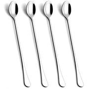 Lovingly Yours 9.5-Inch Long Spoon for Stirring, Ice Cream, Coffee, Cocktail, Stainless Steel Long Handle Iced Tea Spoons Set of 4