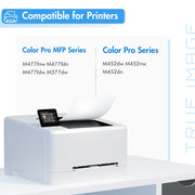 TRUE IMAGE Compatible 410A Toner Cartridge Replacement for HP 410A 410X 410 CF410A CF411A CF412A CF413A Color Laserjet Pro MFP M477fnw M477fdw M477fdn M452dn M452nw M477 Printer (4-Pack)