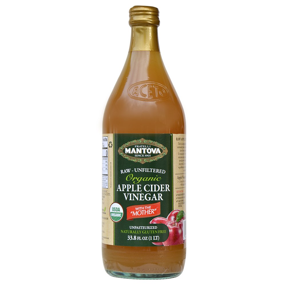 100 % Roh-ungefilterter Bio-Apfelessig mit „Mutter“ 34 Unzen (1er-Pack) USDA-Bio-zertifiziert – Alle natürlichen Zutaten, ideal zum Kochen, für Salatdressings, Marinaden, vielseitiges Grundnahrungsmittel für Ihre Wellness-Routine