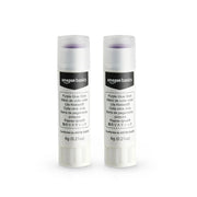 Amazon Basics Purple Washable School Glue Sticks, Dries Clear, 0.21-oz Stick, 2-Pack