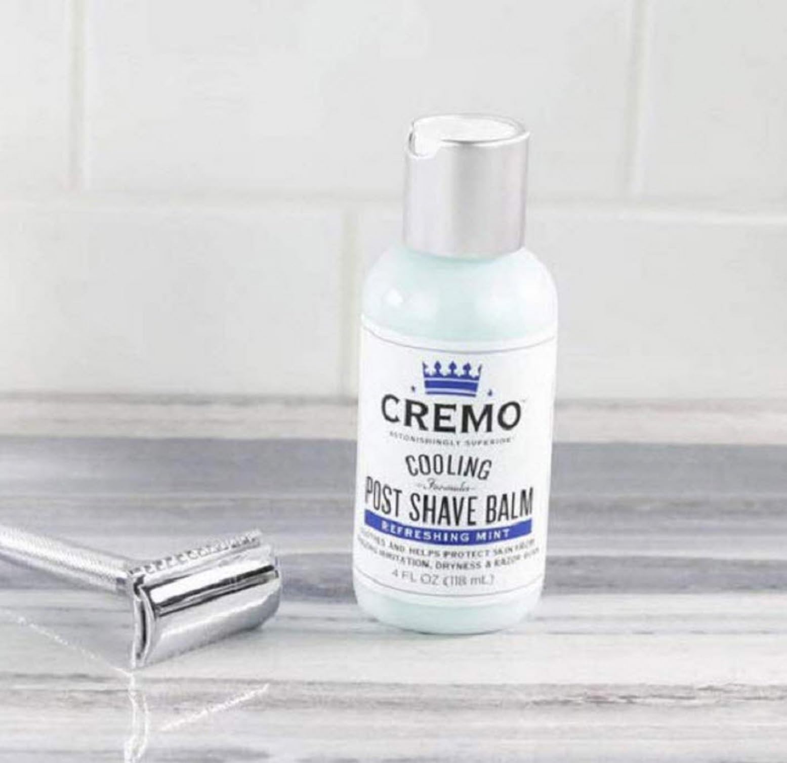 Cremo Cooling Formula Post Shave Balm, Soothes, Cools And Protects Skin From Shaving Irritation, Dryness and Razor Burn, 4 Oz
