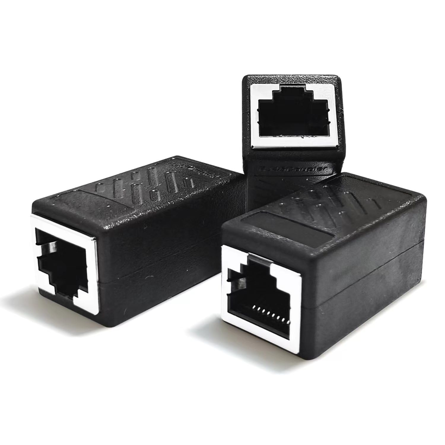 EZYUMM 3 Pack Ethernet Coupler, Premium Gold Plated Ethernet Extender, RJ45 Coupler Female to Female for Cat7/ Cat6/ Cat5/ Cat5e Network Cable