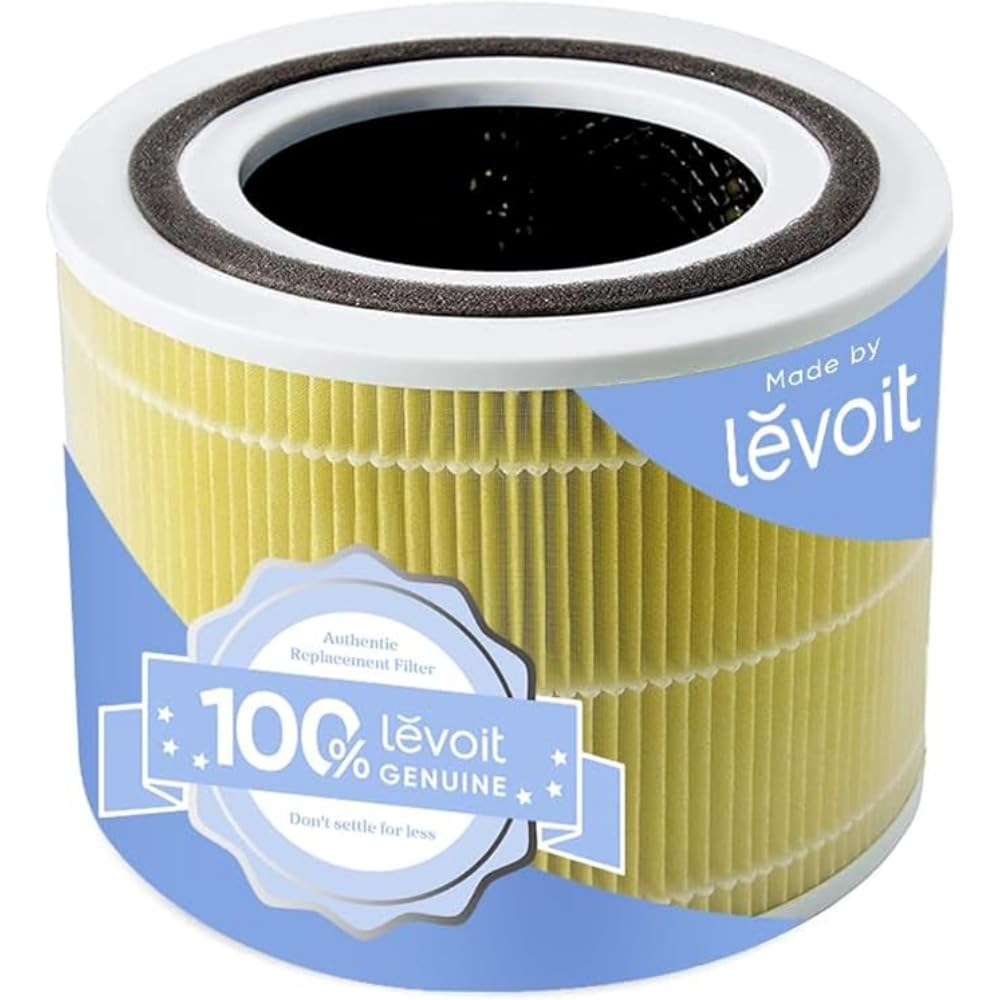 LEVOIT Core 300-P Replacement Filter Air Purifier Pet Allergy, Genuine Core300S-P Filters, Supports HEPA Sleep Mode, High-Efficiency Activated Carbon, Core 300-RF-PA, Yellow, 1 Pack