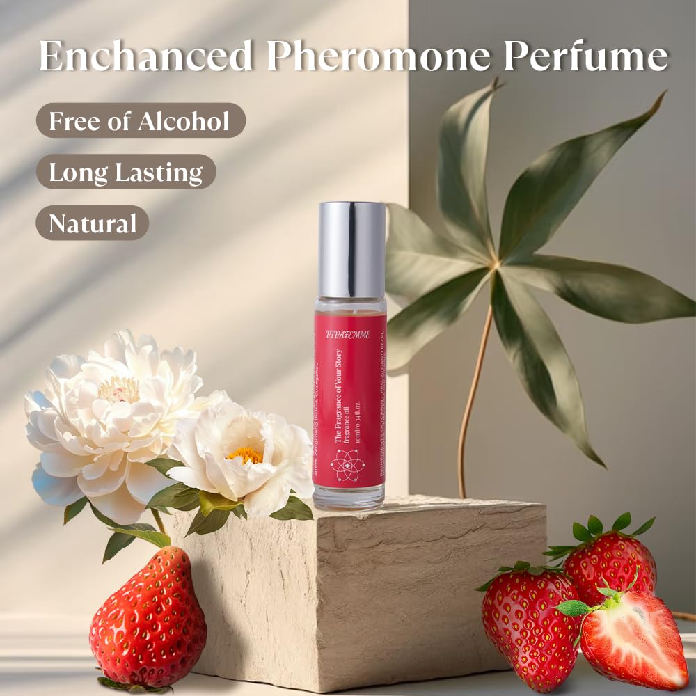 VivaFemme Pheromones Perfumes for Women, Long Lasting Fruity Scent, Roll On Perfume Oil for Women enhanced scents Designed to Attract Men (Fruity)