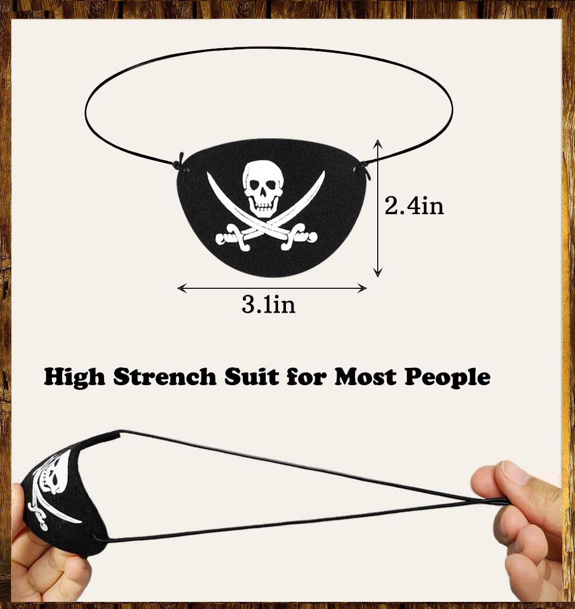 GZ-LAOPAITOU 8 Pcs Pirate Accessories Set Kids Captain Role Play Pirate Costume Accessories Halloween Cosplay, Black