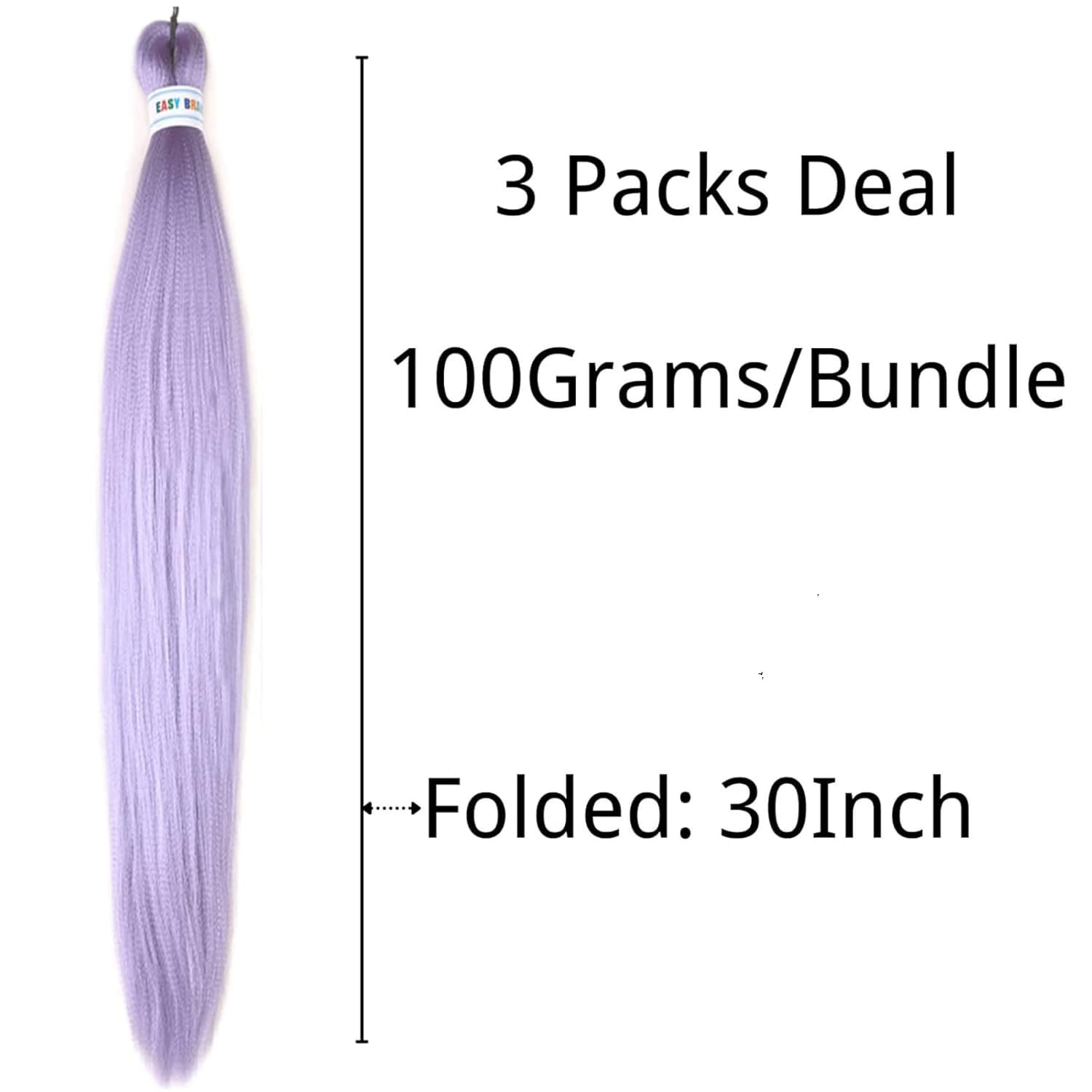 Pre stretched Braiding Hair 30Inch Long Purple Braiding Hair Pre stretched Braid Hair