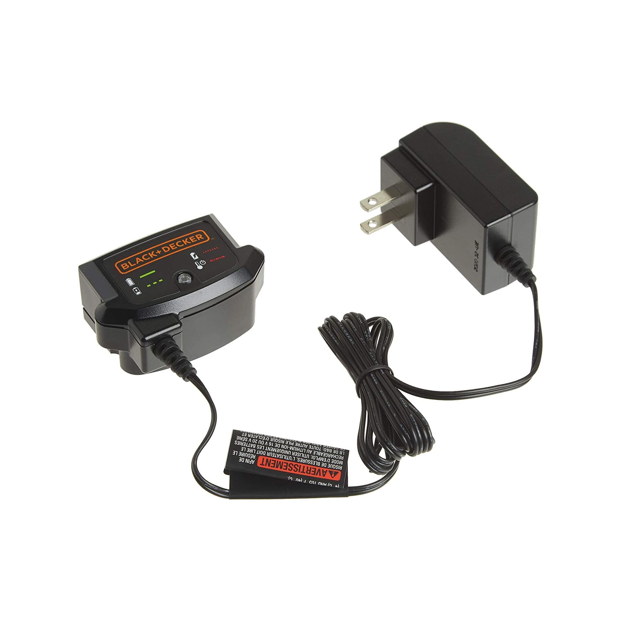 BLACK+DECKER 20V MAX Lithium Battery Charger, Compatible with 12V and 20V Battery, Battery Sold Separately (LCS1620B)