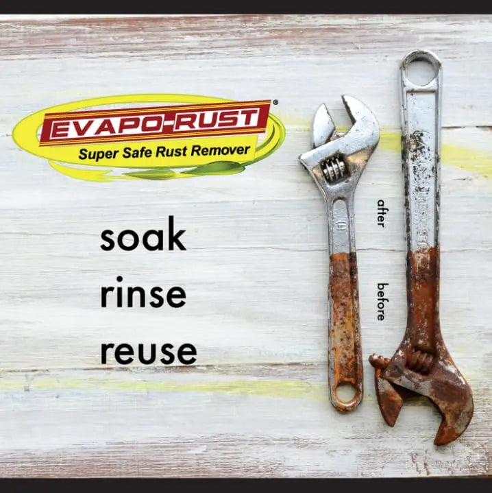 CRC Evapo-Rust, Heavy-Duty Rust Remover, Reusable, Acid-Free, Non-Corrosive, Water-based, 32 oz, Removes Rust to Bare Metal