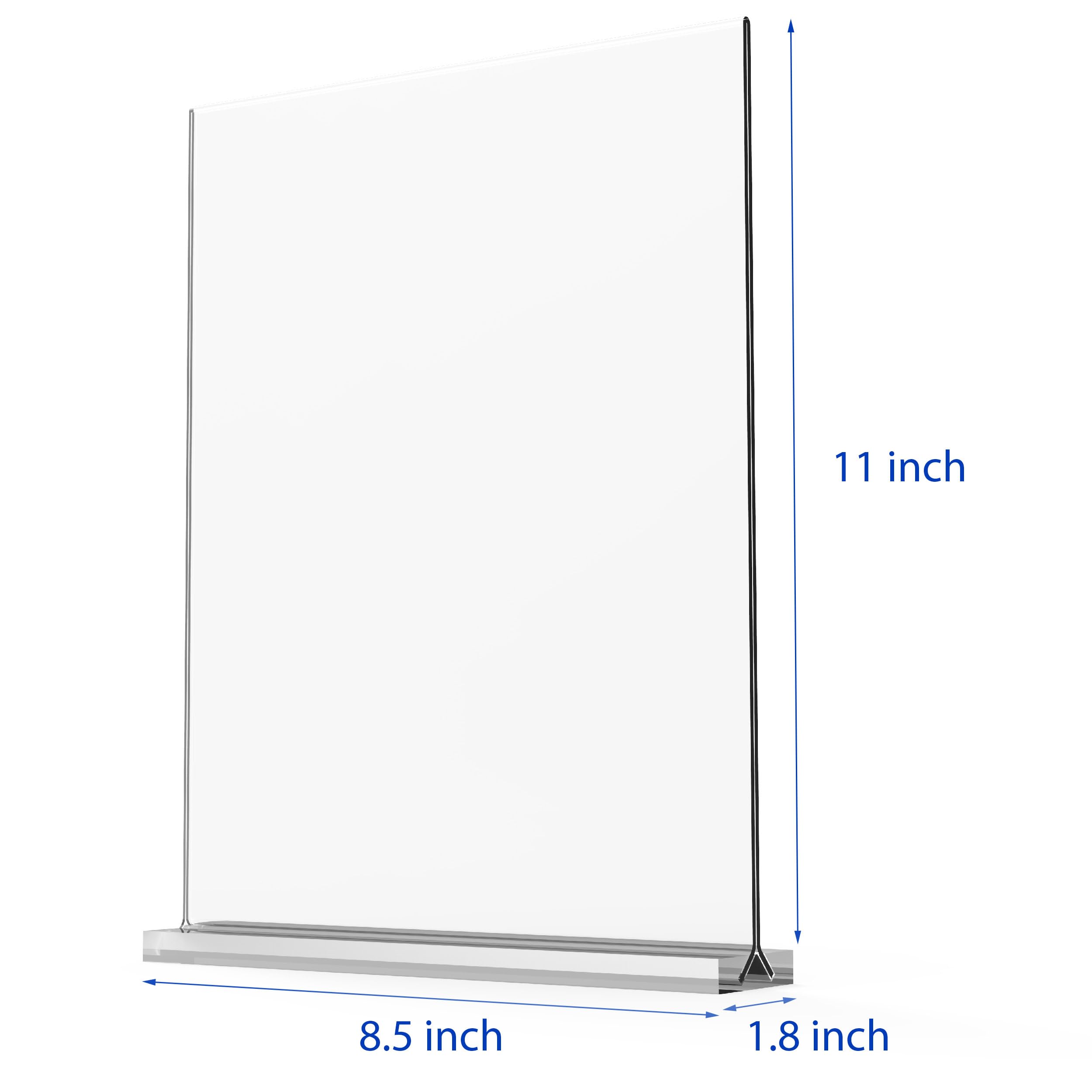 newnewshow 8.5x11 Acrylic Sign Holder 3 Pack Vertical Double-Sided Display (Optional 8.5x11 8.5x5.5 5x7 Horizontal and Vertical)