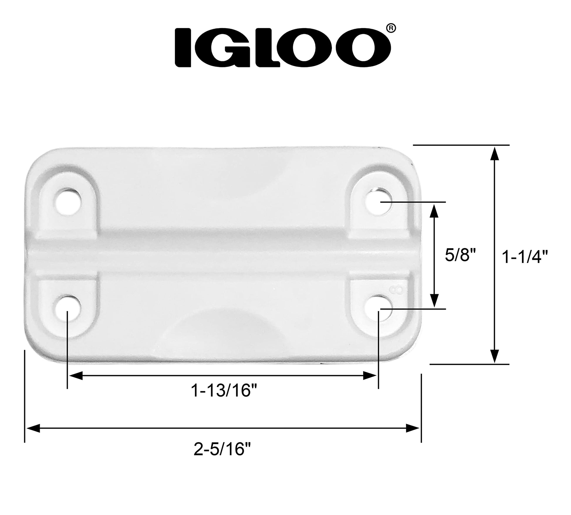 Igloo Cooler Plastic Parts Kit - Made in The USA - 2 Latches, 3 Hinges, Latch Post & Screws