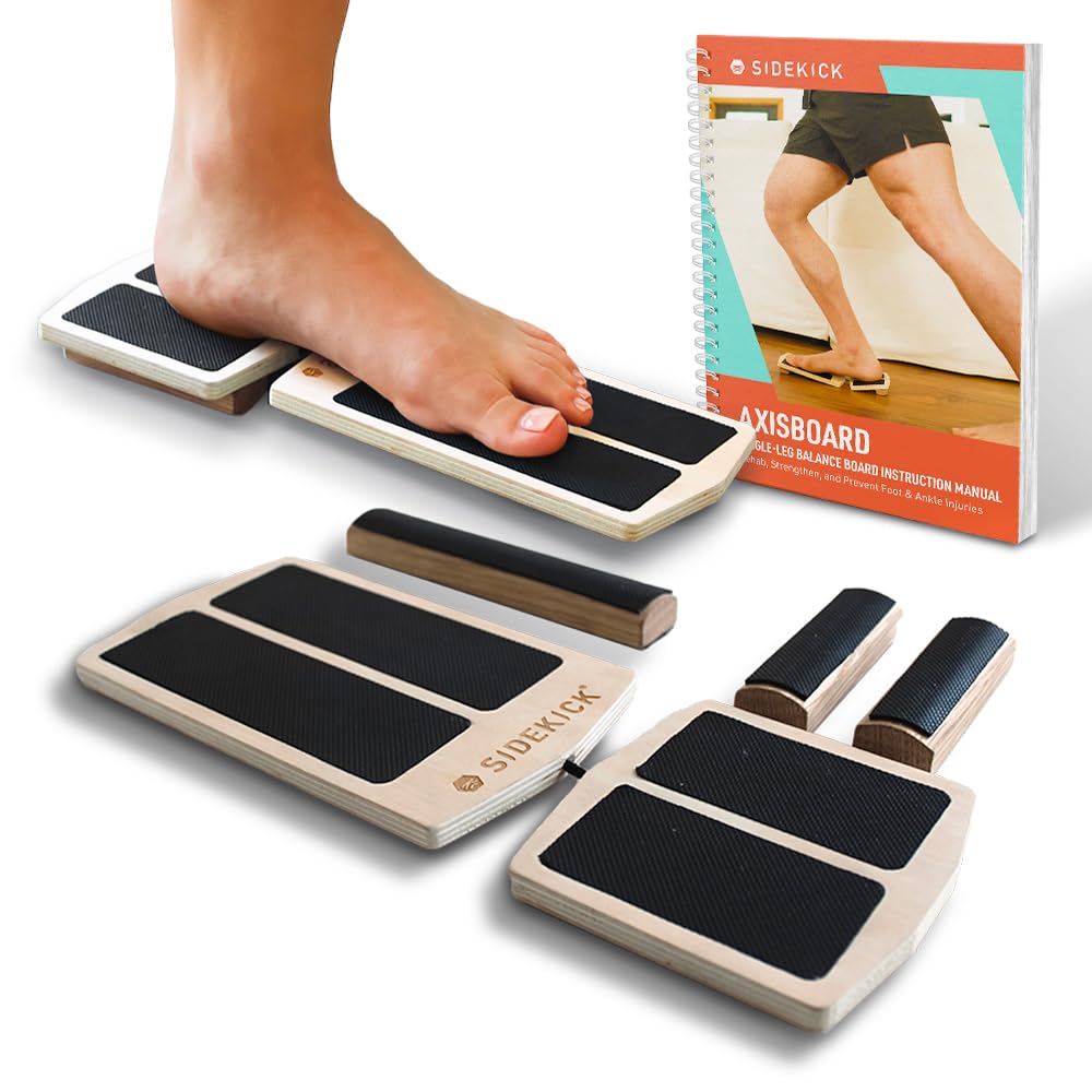 SIDEKICK AxisBoard Single Leg Balance Board, Foot Strengthener For Sprained Ankles, Plantar Fasciitis | Physical Therapy For Foot & Ankle Injuries