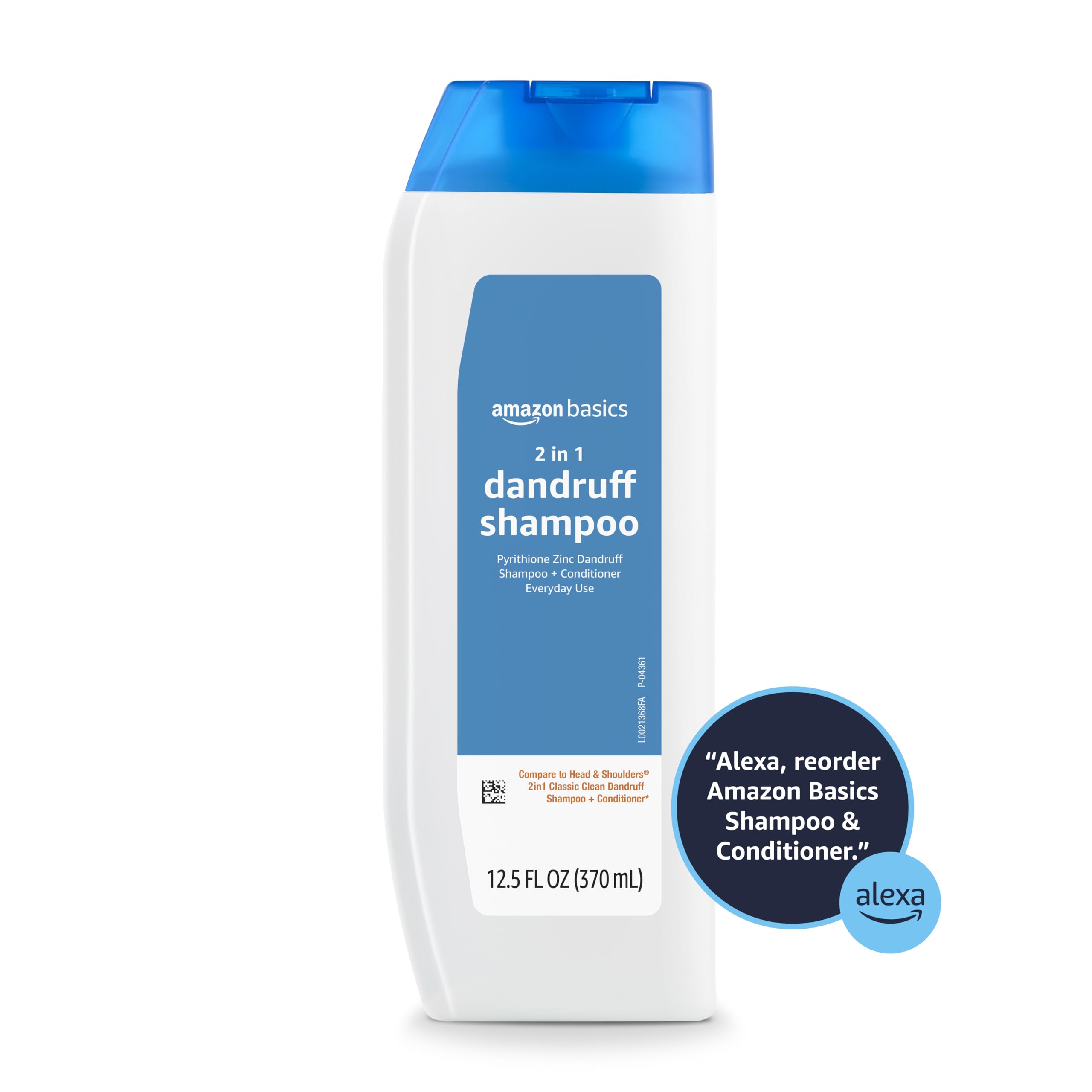 Amazon Basics 2-in-1 Dandruff Shampoo & Conditioner, Gentle and pH Balanced, 14.2 Fluid Ounces, 1-Pack (Previously Solimo)