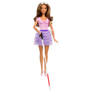 Barbie Fashionistas Doll #228, Blind Doll Wearing Pink Top and Ruffled Skirt with Cane and Sunglasses in Partnership with The American Foundation for The Blind