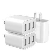 XIANGHONGYIAN 3-Port USB Wall Charger, 3 Pack Compatible with iPhone 14/13/12/11 Pro Max, Mini, SE, XR, XS MAX, XS, X, 8 Plus, iPad Pro, Air, Mini, Samsung Galaxy S5 S6 S7 Edge, LG, Android and More