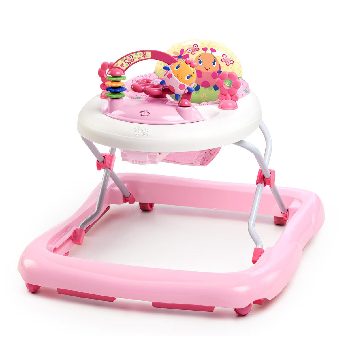 Bright Starts JuneBerry Walk-A-Bout Lauflernhilfe und Spielgerät, abnehmbares Bodenspielzeug, mit einfach zusammenklappbarem Rahmen zur Aufbewahrung, ab 6 Monaten