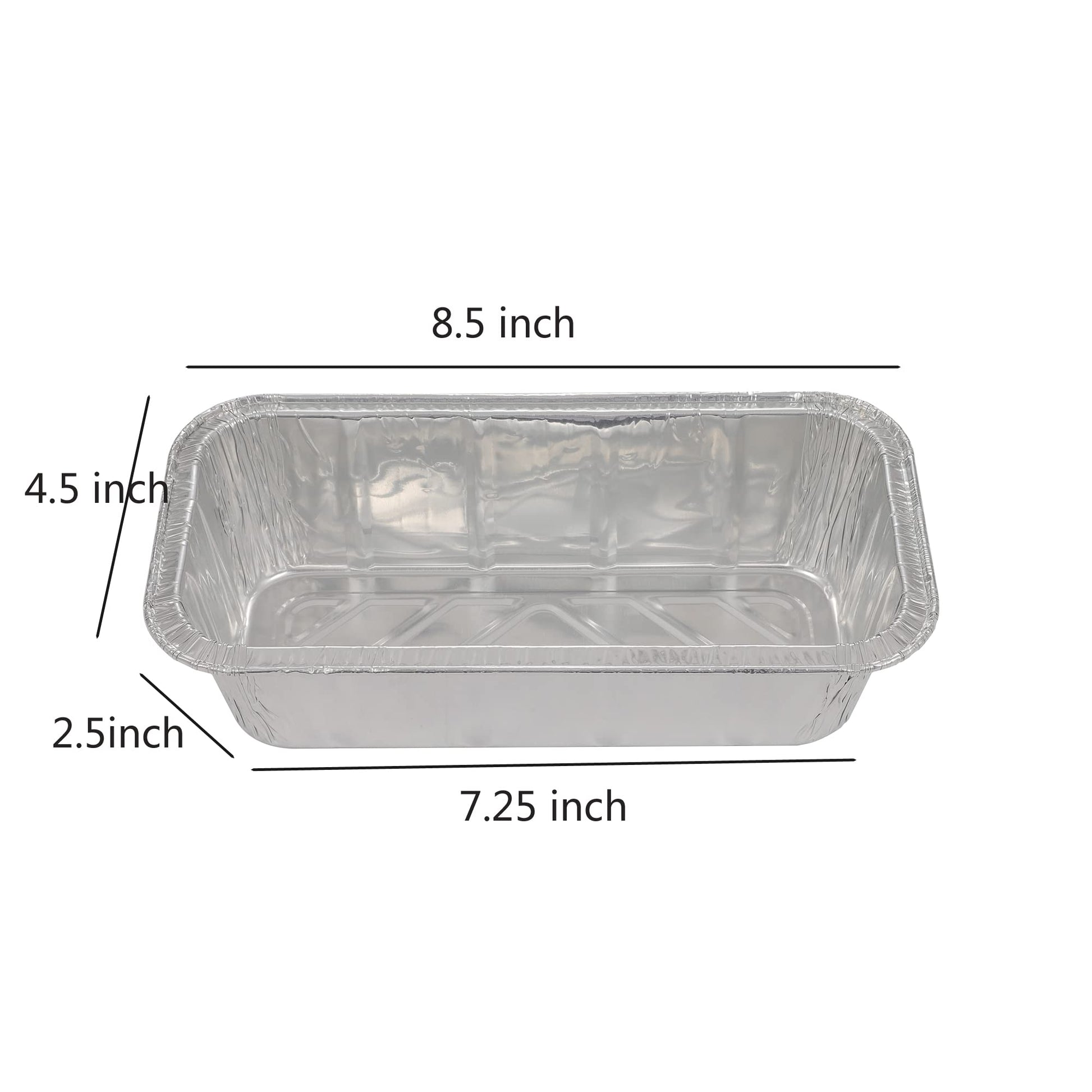 Waytiffer Loaf Pans [50 Pack] 2Lb Heavy Duty Disposable Aluminum Foil Premium Bread Tins Standard Size - 8.5" X 4.5" X 2.5" Perfect for Homemade Cakes & Breads