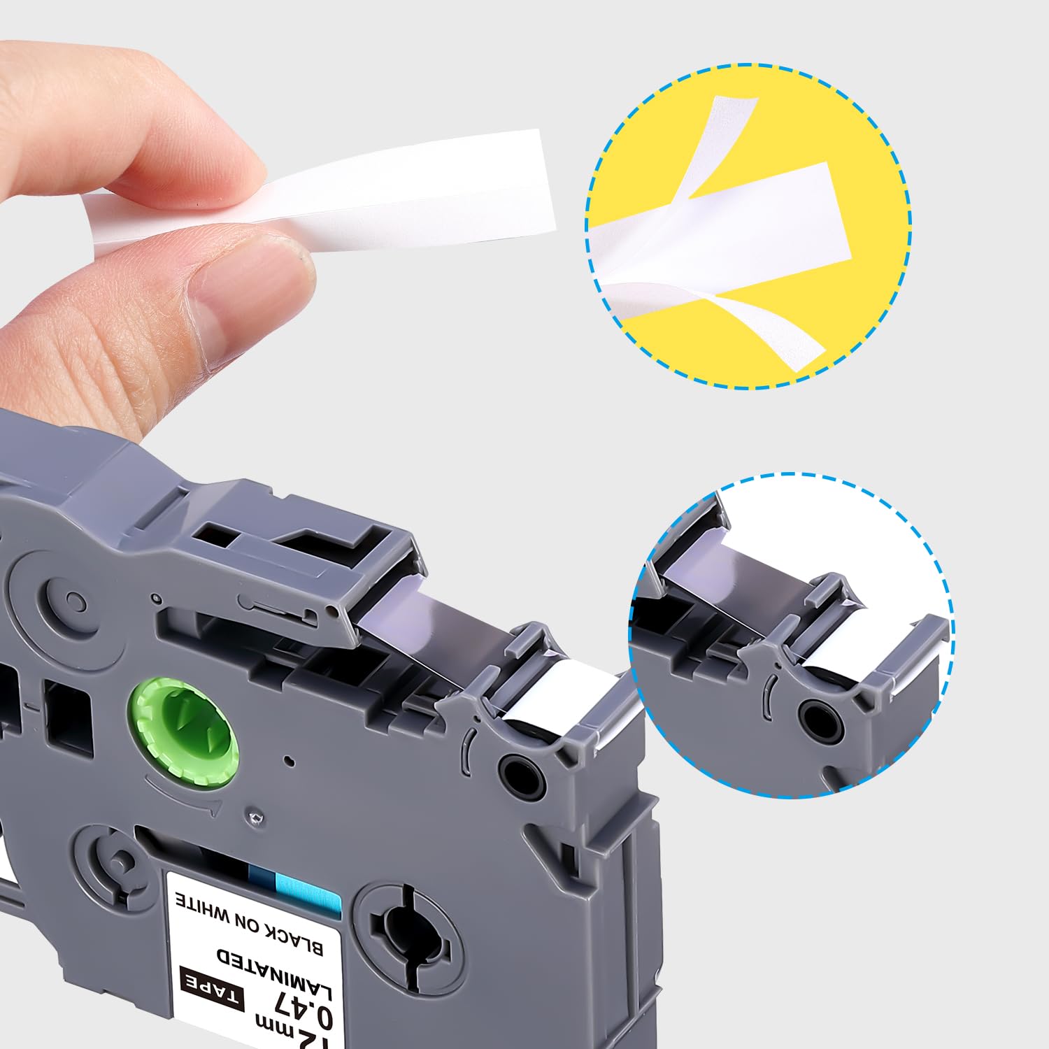 TZE-231 Compatible Label Tape Replacement for Brother TZe-231 TZ-231 Laminated P Touch Label Maker Tape, Black on White, for PT-D200 PT-D210 PTH100 PT-D400, 0.47" x 26.2'(12mm x 8m), 6 Packs