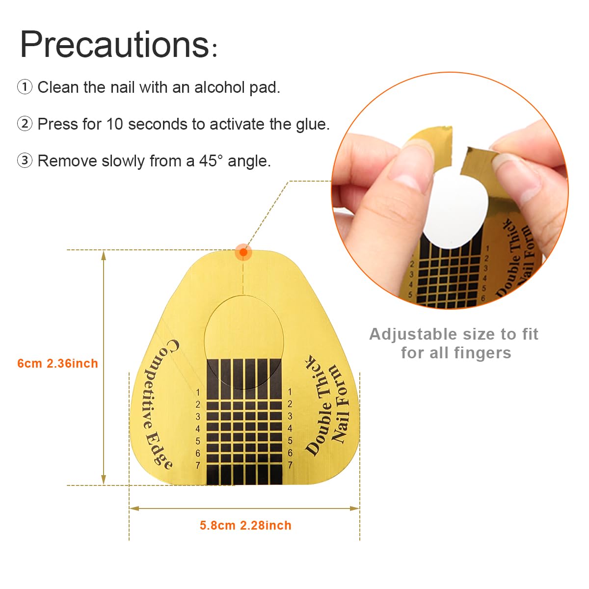 200 PCS Nail Forms for Builder Gel, AHIER Self-adhesive Nail Extension Forms for DIY at Home Professional Nails Art Supplies