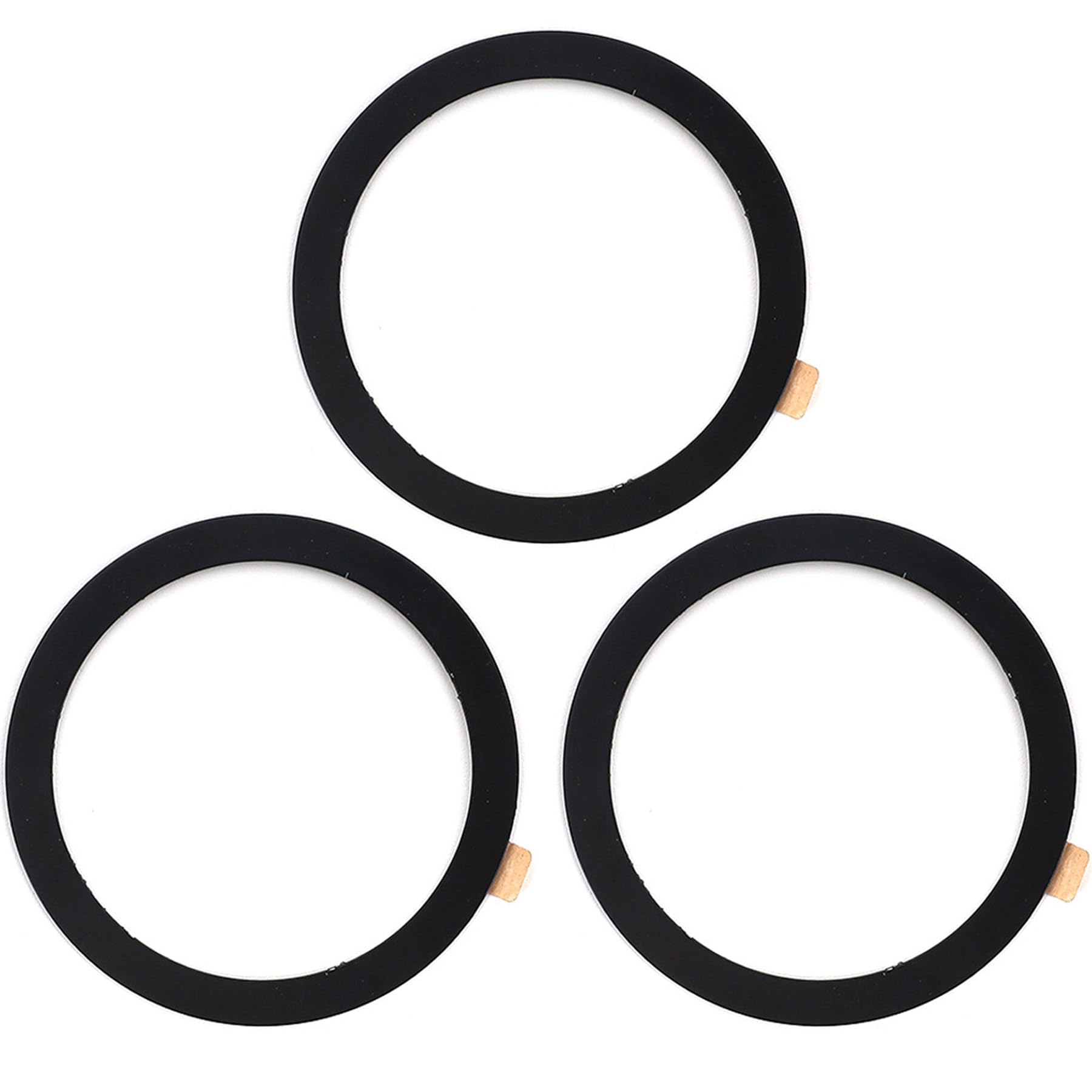 TENOC Universal Metal Ring Sticker for Magnetic Charger Compatible with iPhone/Samsung/Android All Cellphones, Magnetic Mount/Phone Holder Conversion Accessories, 3Pcs, Black