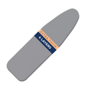 Ironing Board Cover and Pad Extra Thick Heavy Duty Padded 4 Layers, Silver Coated Ironing Board Cover, Non Stick Scorch and Stain Resistant Standard Size 15x54 Inch with Elasticized Edges