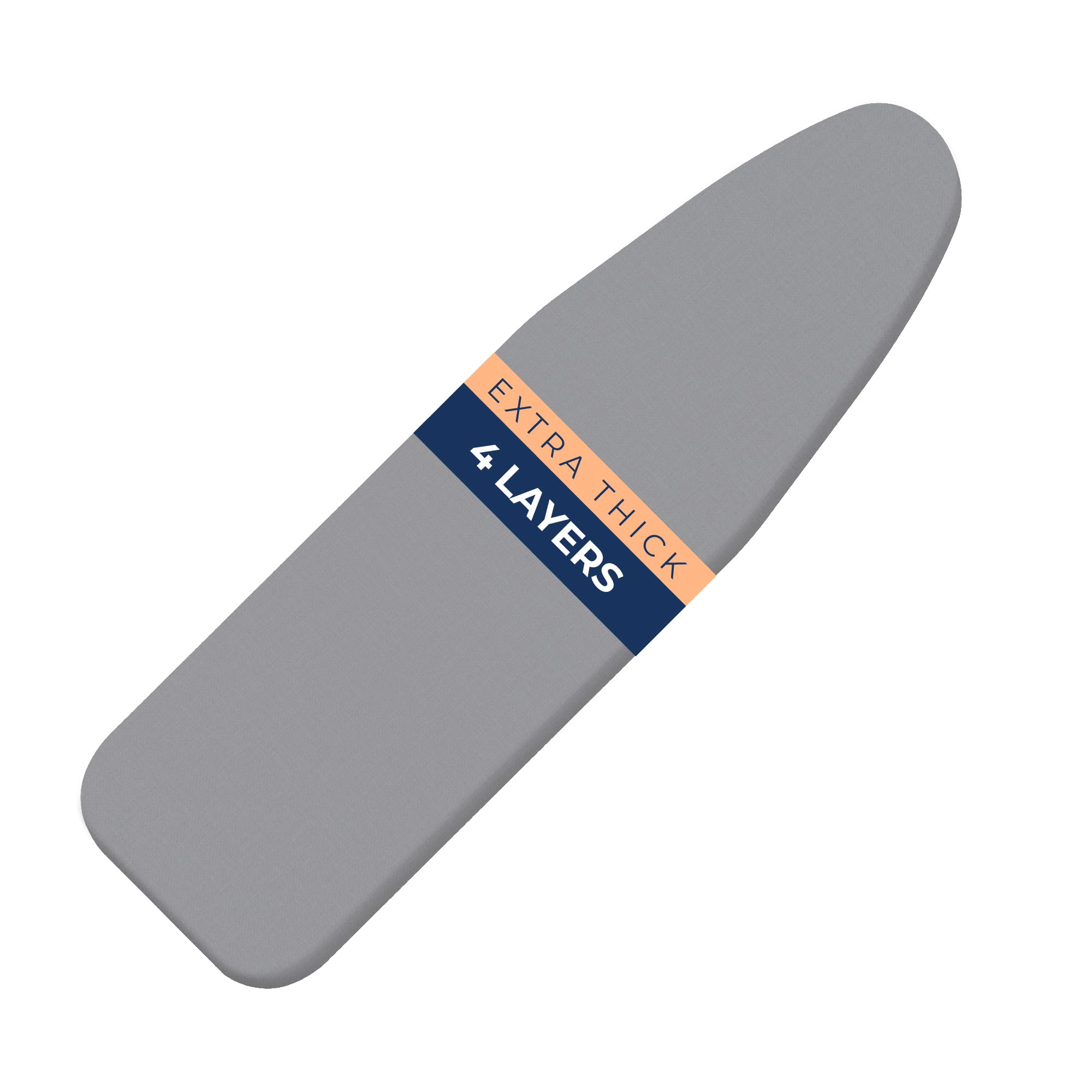 Ironing Board Cover and Pad Extra Thick Heavy Duty Padded 4 Layers, Silver Coated Ironing Board Cover, Non Stick Scorch and Stain Resistant Standard Size 15x54 Inch with Elasticized Edges