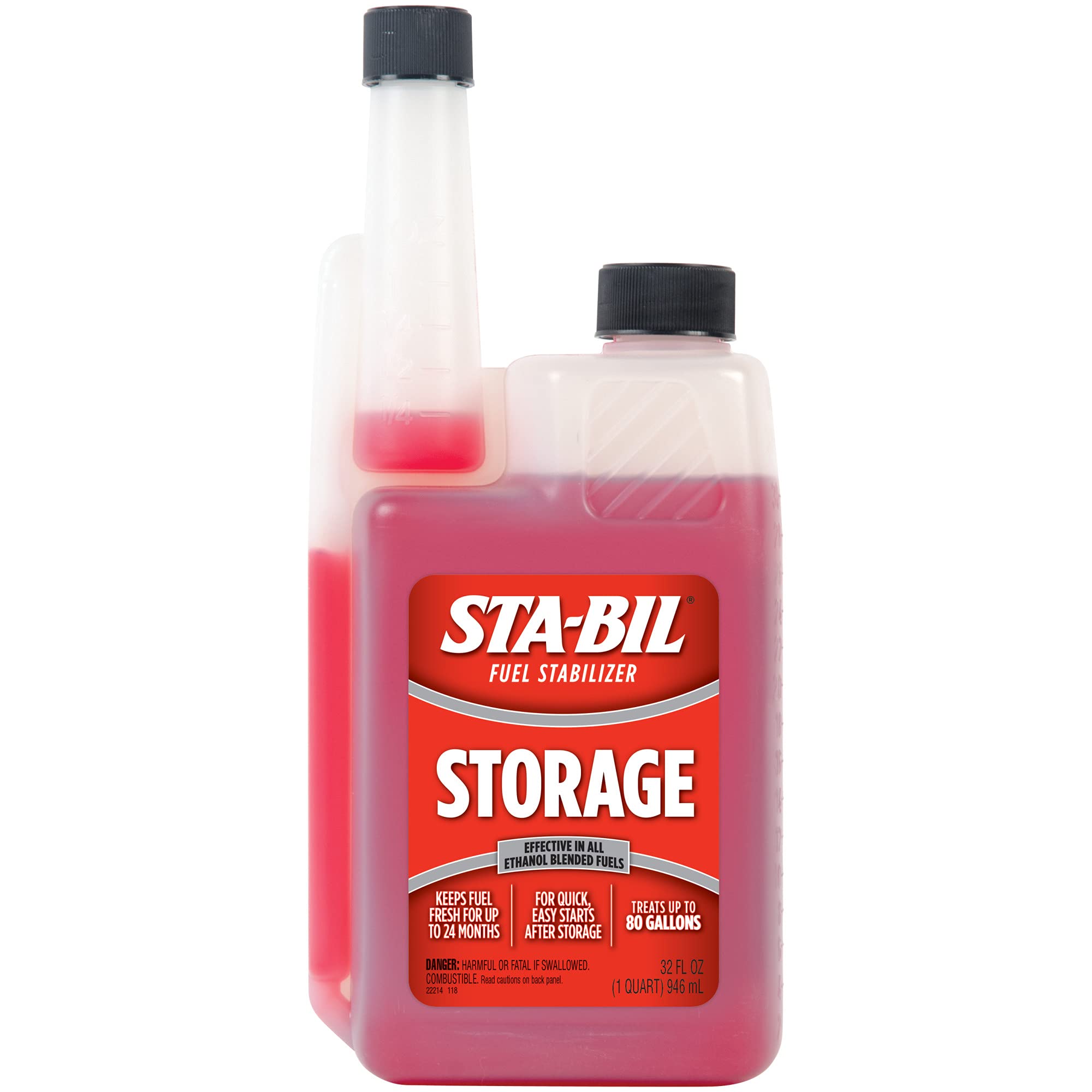 STA-BIL Storage Fuel Stabilizer | Keeps Fuel Fresh for 24 Months, Prevents Corrosion, Gasoline Treatment Fuel Additive that Protects Fuel System, Gas Stabilizer for Fuel Storage, 32 oz.