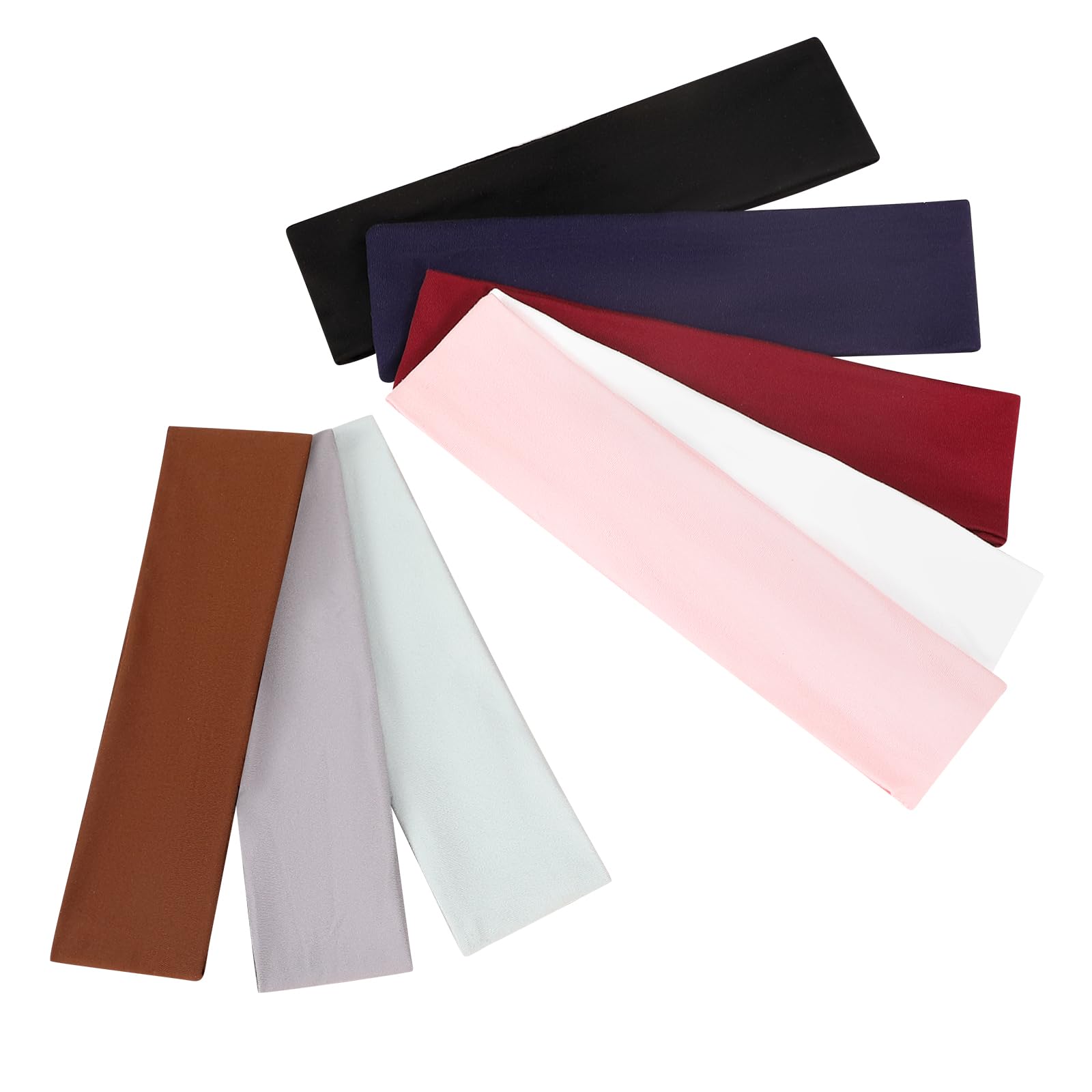Fishinsea 8er-Pack Sport Stirnbänder für Damen, elastisches, weiches Material, rutschfeste Haarbänder, Haarwickel für das tägliche Training, Yoga, Laufen, Sport