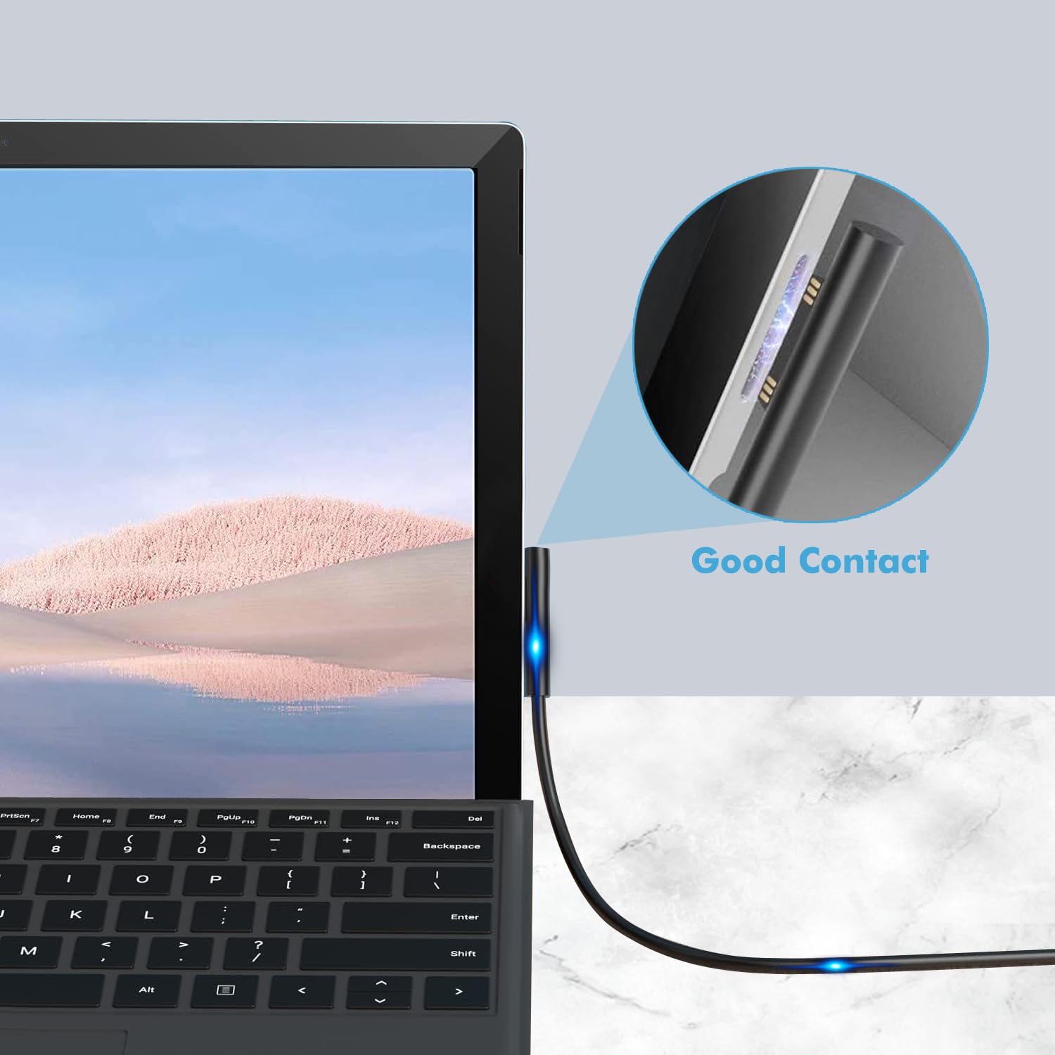 WENYAA 65W Surface Pro Laptop Charger Compatible with Microsoft Surface Pro 9 8 7 6 5 4 3 X Power Adapter,Surface Laptop 1 2 3,Compatible with Both Microsoft Surface Book Laptop/Tablet