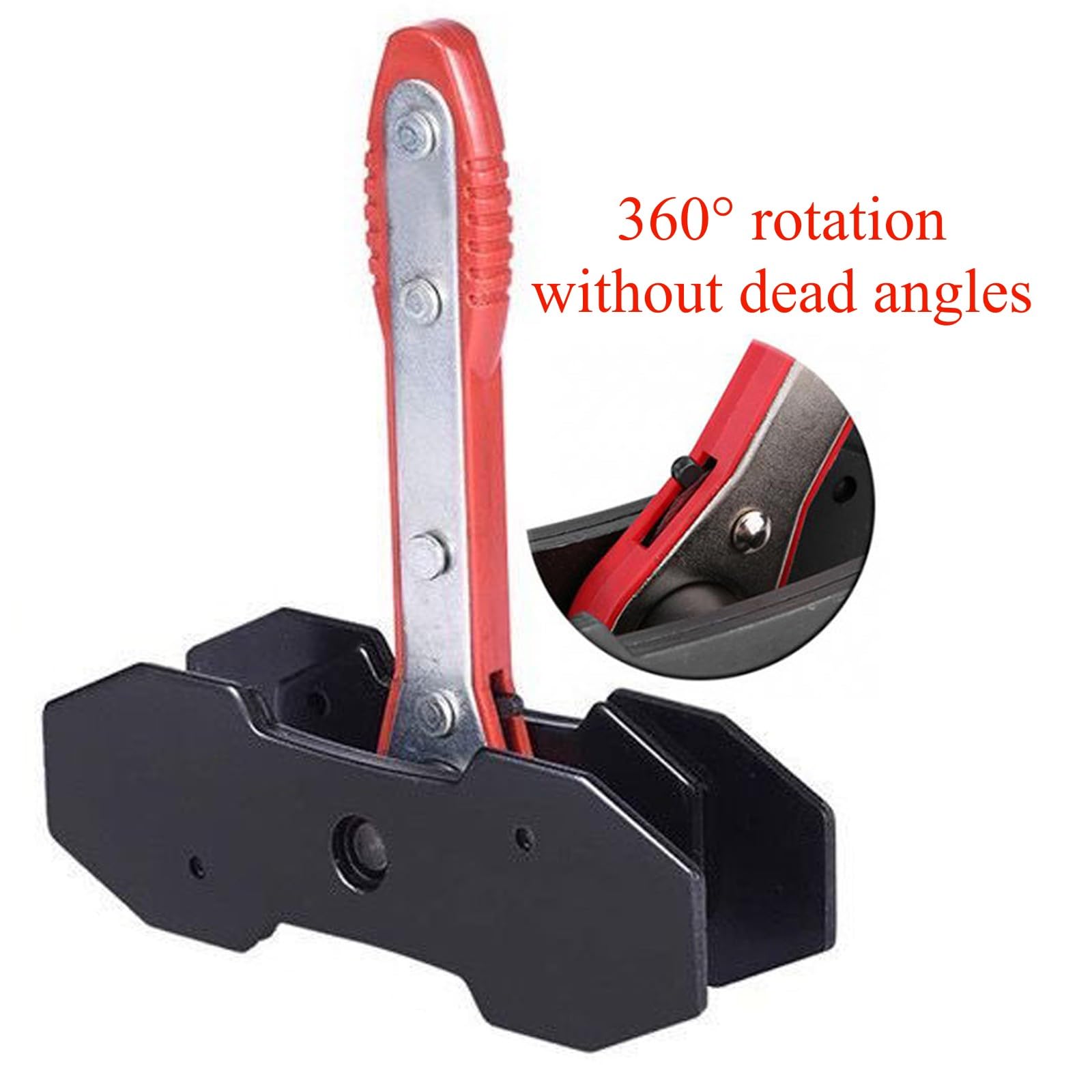 TUTOOLS Brake Caliper Press, Caliper Piston Spreader, Brake Tools,Brake Caliper Piston, Brake Caliper Press Ratchet with 2 Extra pcs Steel Plates, Red
