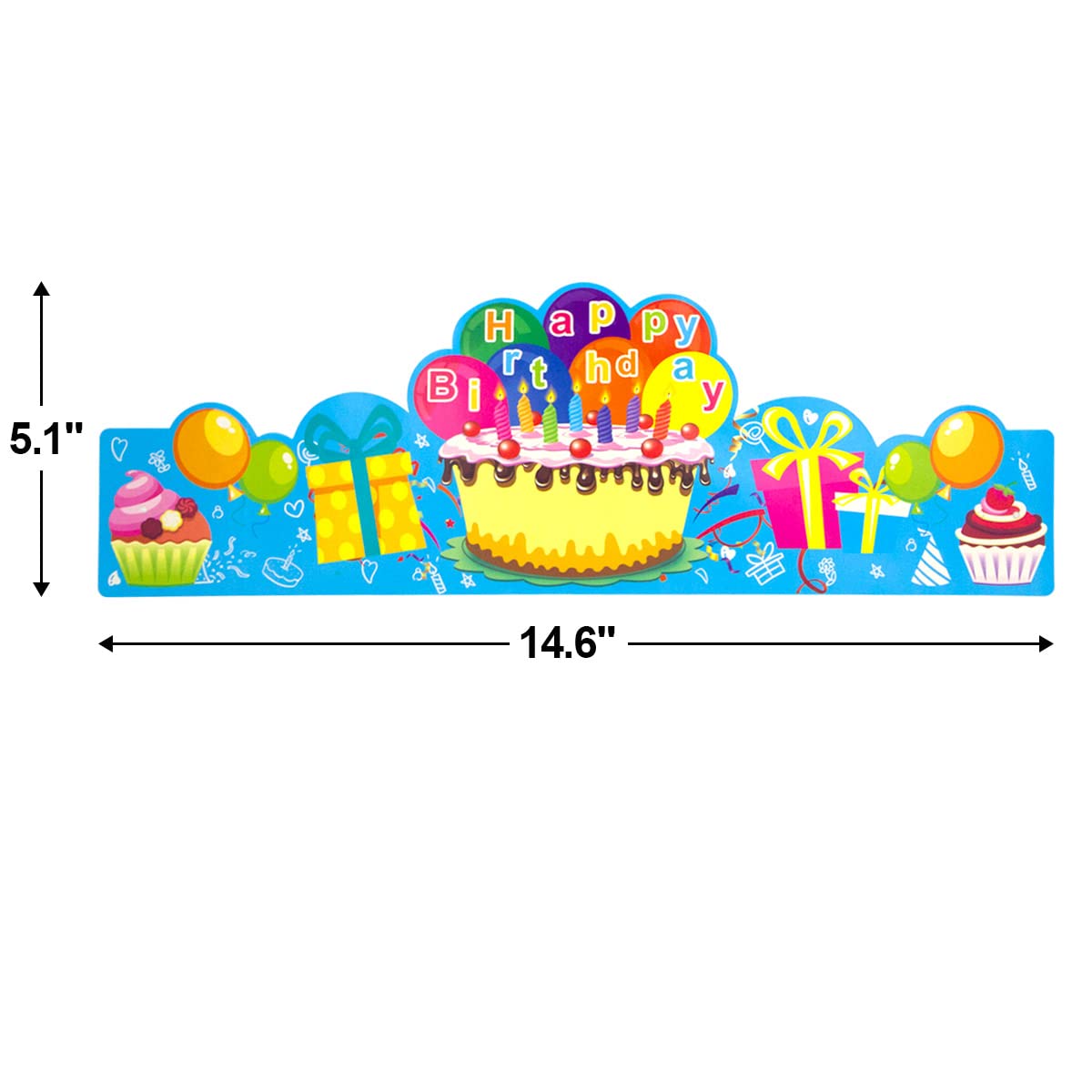 Fancy Land Birthday Crowns for Kids Family Birthday Classroom School VBS Party Supplies Pack of 30 Classroom Must Haves Kindergarten Preschool Pre K