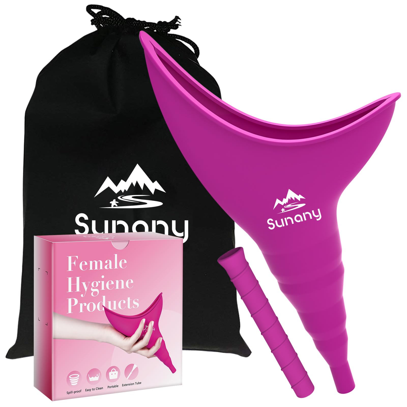 Frauen Urinierhilfe, Wiederverwendbares Frauen Urinal Silikon Trichter Frauen Stehpinkler, Tragbares Frauenurinal ist der perfekte Begleiter für Camping, Outdoor, Reisen