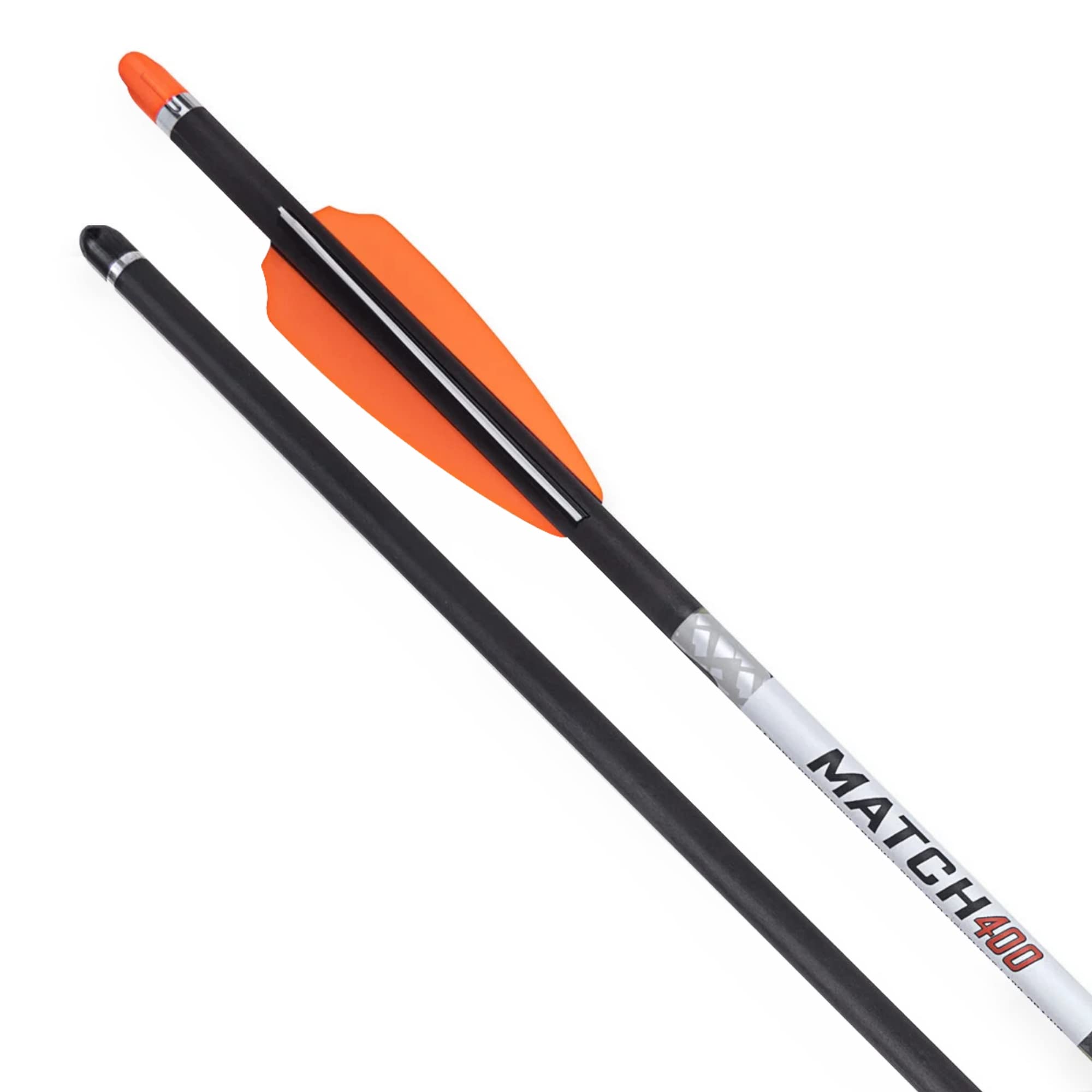 Wicked Ridge by TenPoint - Match 400 - Pack of Six - 20" Carbon Crossbow Arrows, 400-Grains - with Alpha-Nock HP