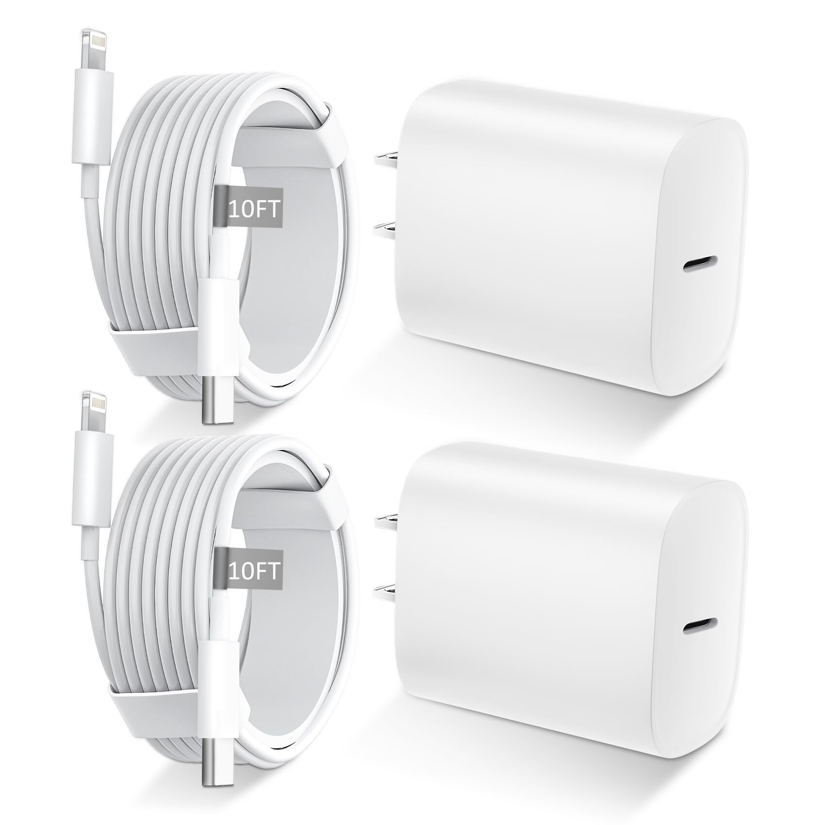 Handy 14 13 12 11 Schnellladegerät, 3m langes Schnelllade-Lightning-Kabel mit 20W USB C iPhone Ladegerät Typ C Ladeblock für iPhone 14/14 Pro Max/13/13 Pro Max/12/12 Pro Max/11/11Pro/XS/Max/XR/X, iPad