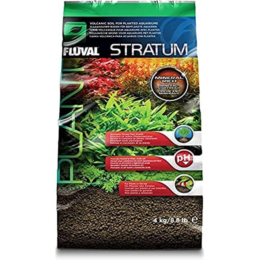 Fluval 12694 تربة نباتات وروبيان لأحواض أسماك المياه العذبة، 8.8 رطل. - ركيزة أحواض السمك لنمو قوي للنباتات، تدعم درجة حموضة محايدة إلى حمضية قليلاً