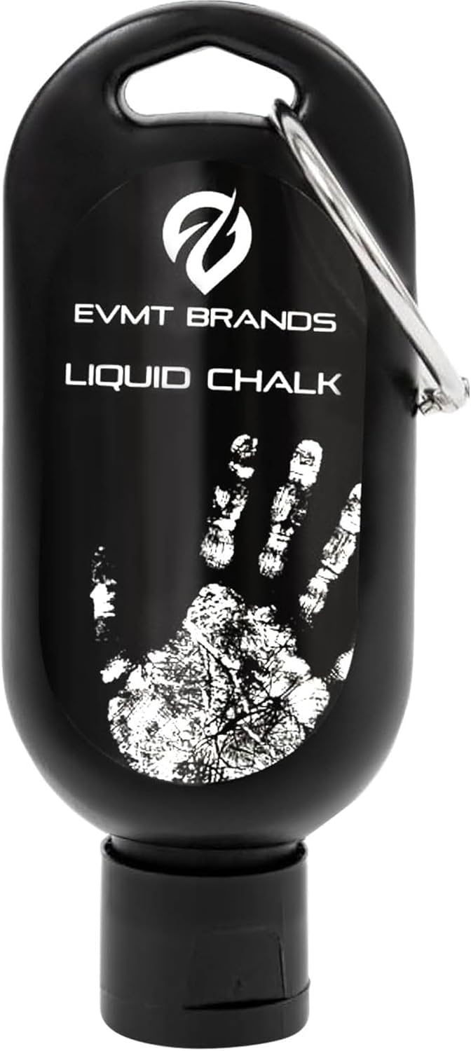 EVMT Brands Flüssigkreide, saubere Fitnesskreide für Gewichtheben, Gymnastik, Klettern. Schweißresistent und langanhaltend für stärkeren Halt. Verpackung kann variieren.