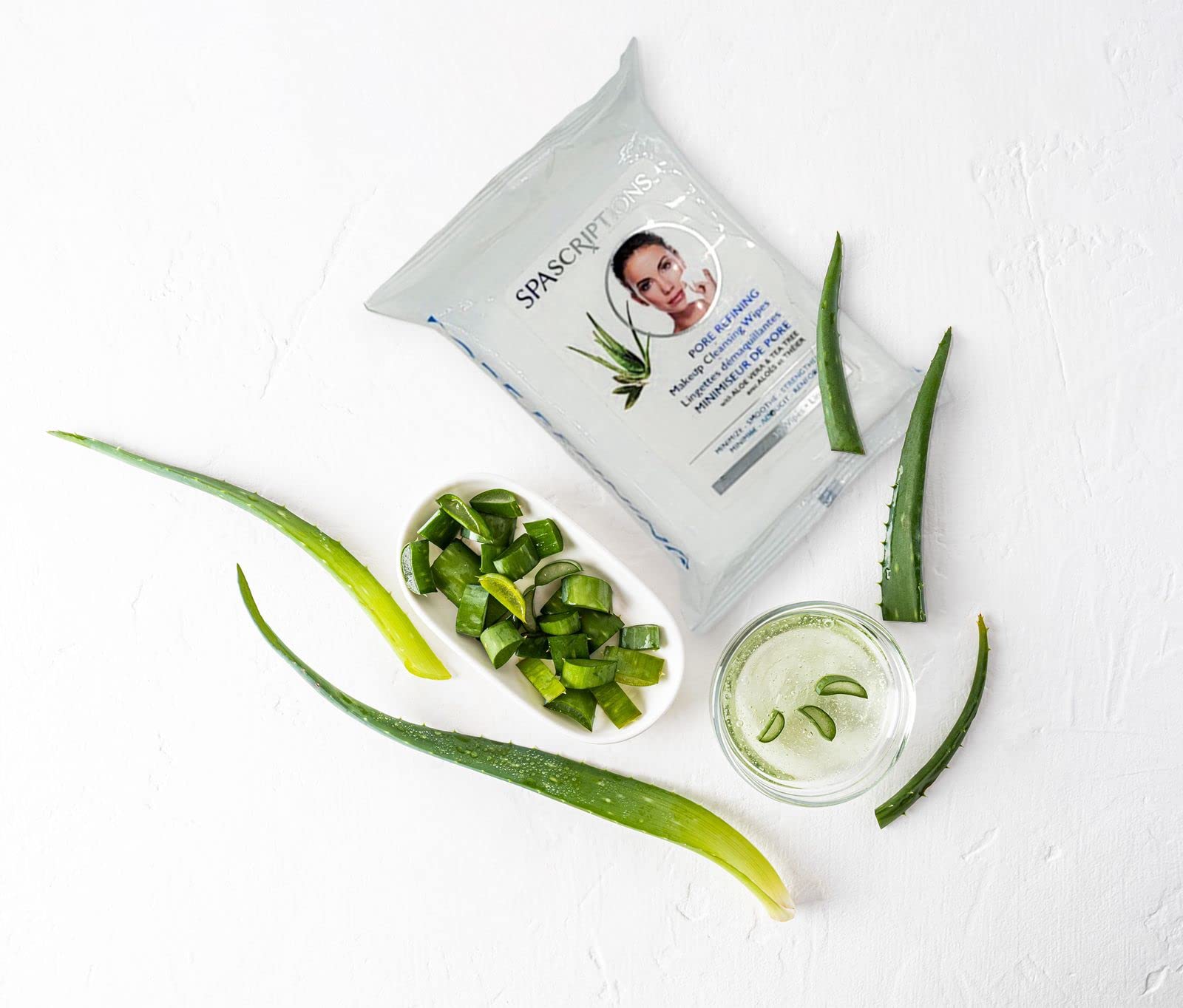 Spascriptions™ Anti-Aging, Brightening, Moisturizing & Pore Refining Towelettes Removes Waterproof Makeup, Revives with Collagen, Vitamin C, Coconut Oil, and Aloe Hypoallergenic, 120 Ct. 4 Pack