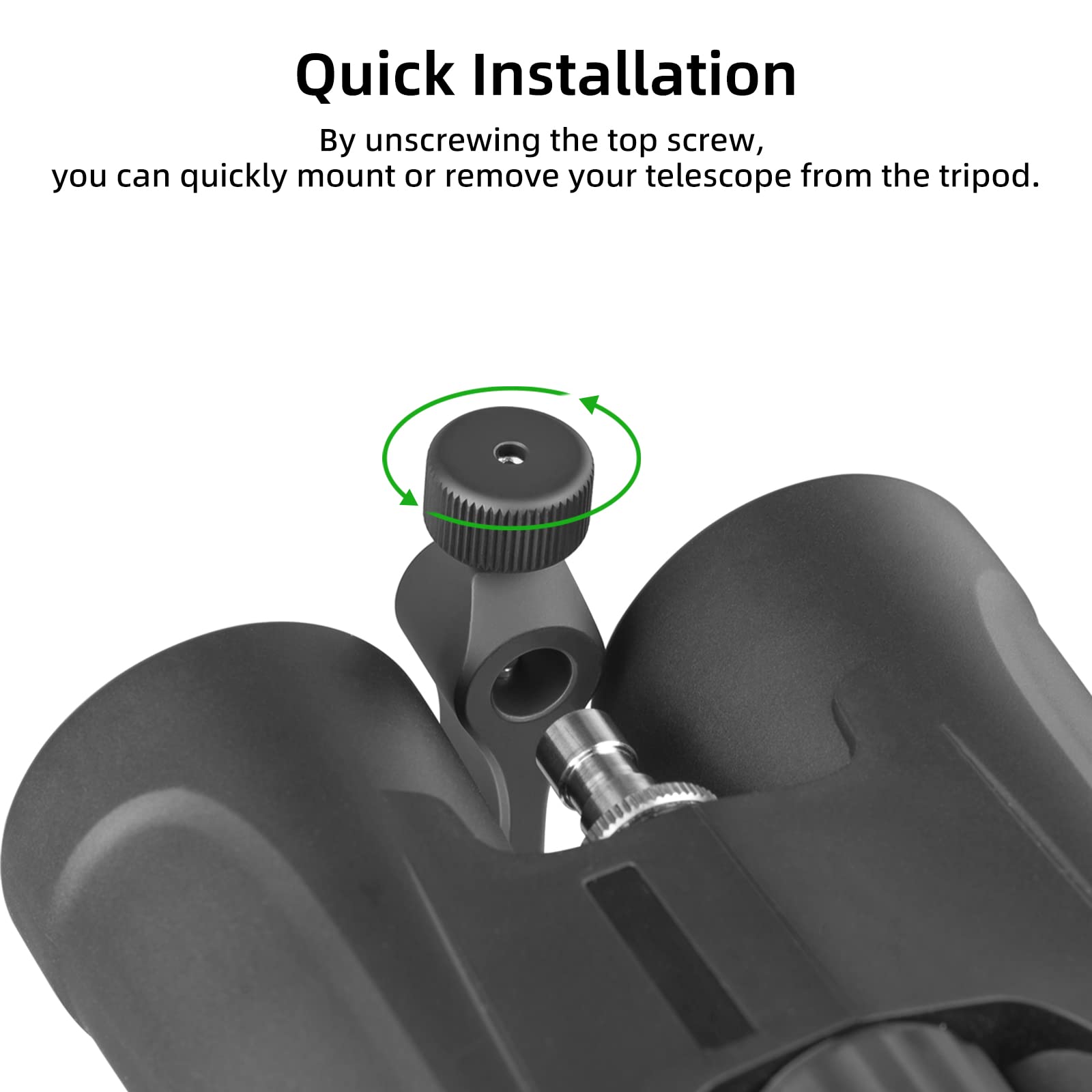 Binocular Tripod Adapter, Binocular Mount 1/4 Inch Threading Mount Aluminium (s1)