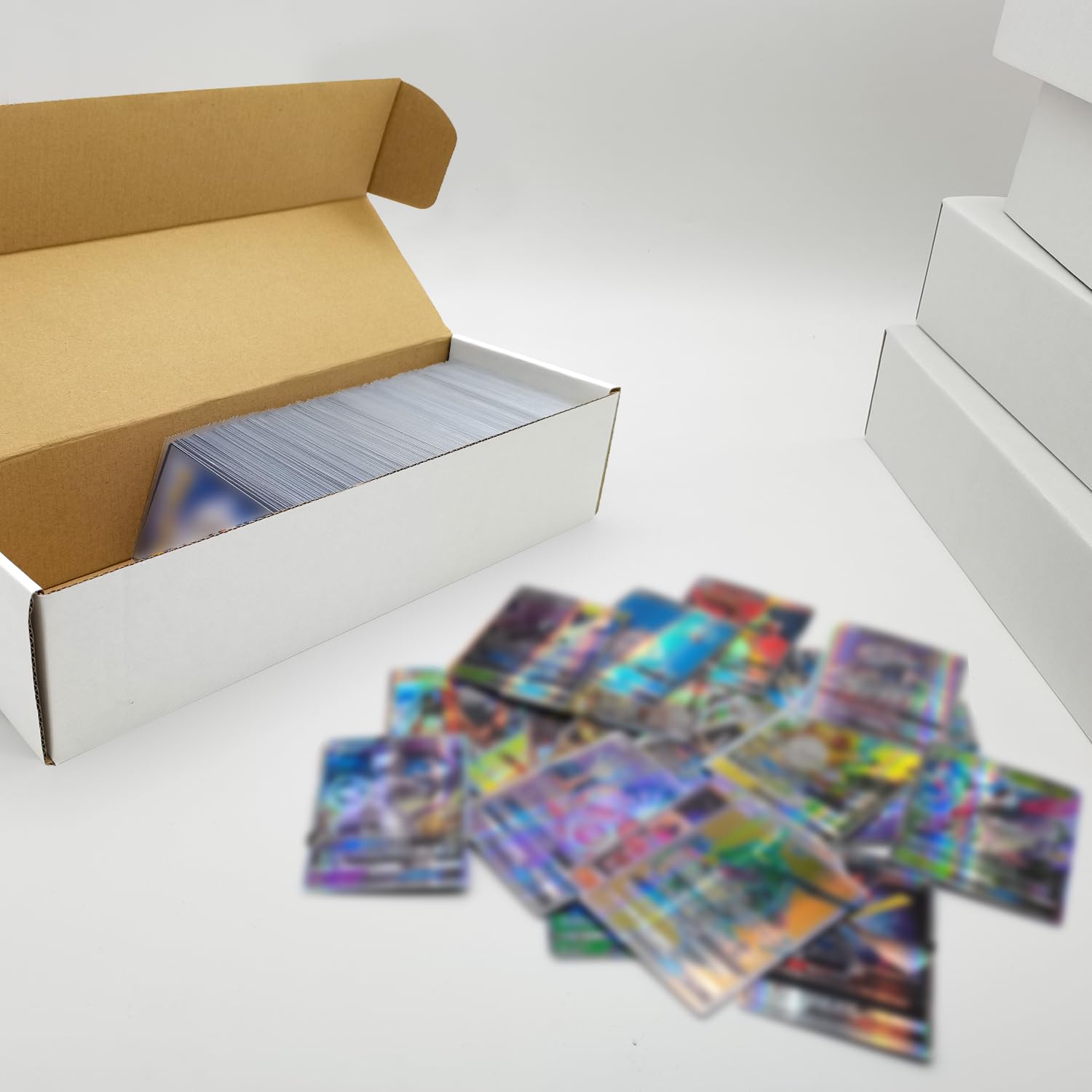 Fageverld Trading Card Storage Box, Mtg Storage Box with Dividers, Cardboard Collector Box for TCG, Baseball Sports Cards, 6 Count