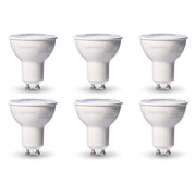 Amazon Basics MR16 LED Light Bulb, 50 Watt Equivalent, Energy Efficient 7W, GU10 Base, Warm White 3000K, Dimmable, 10,000 Hour Lifetime , 6-Pack