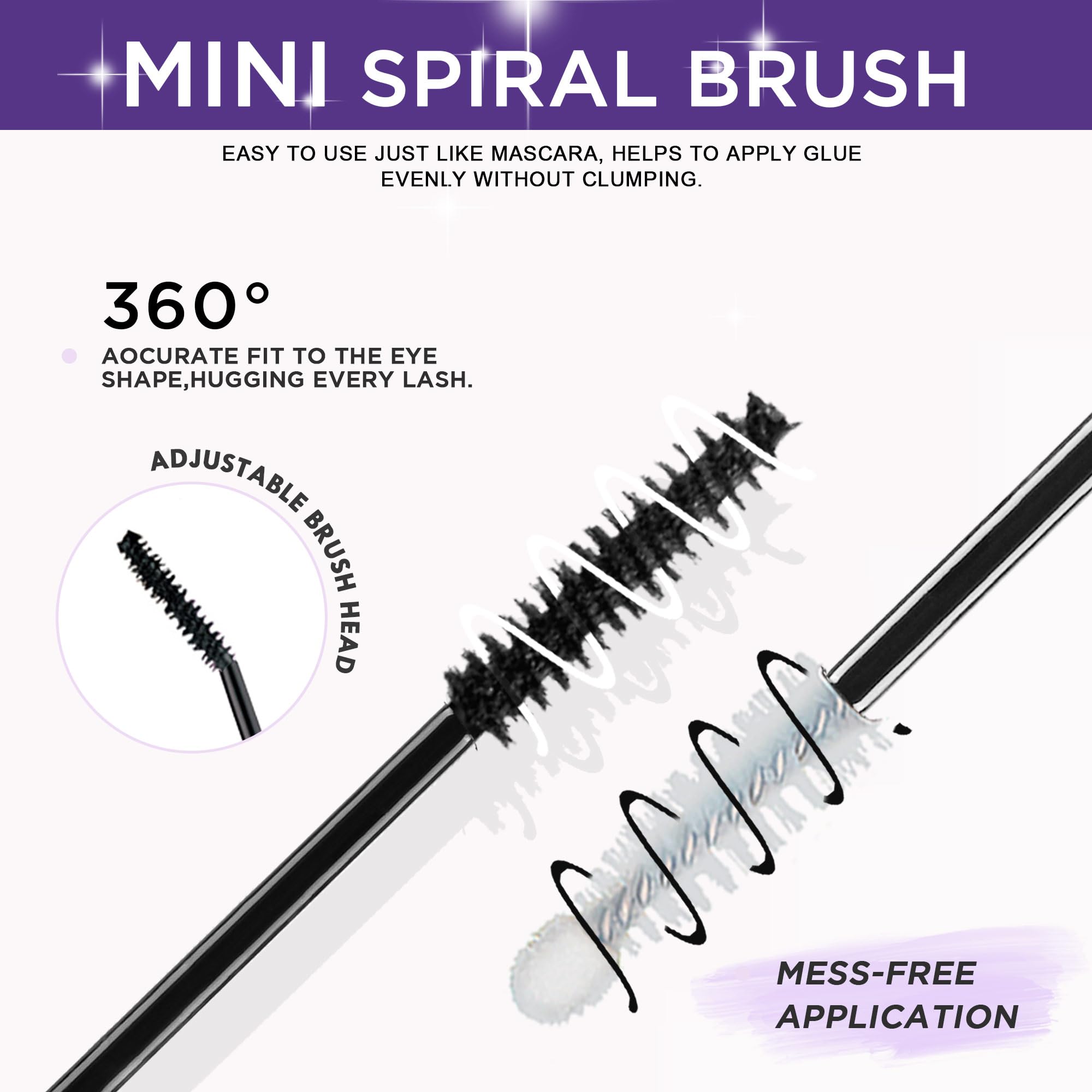 GAQQI Lash Cluster Glue, Lash Bond and Seal Waterproof, Bond & Seal Eyelash Glue for Clusters, Eyelash Adhesive Black Long-Lasting 72H, Latex-Free（5ml+5ml）