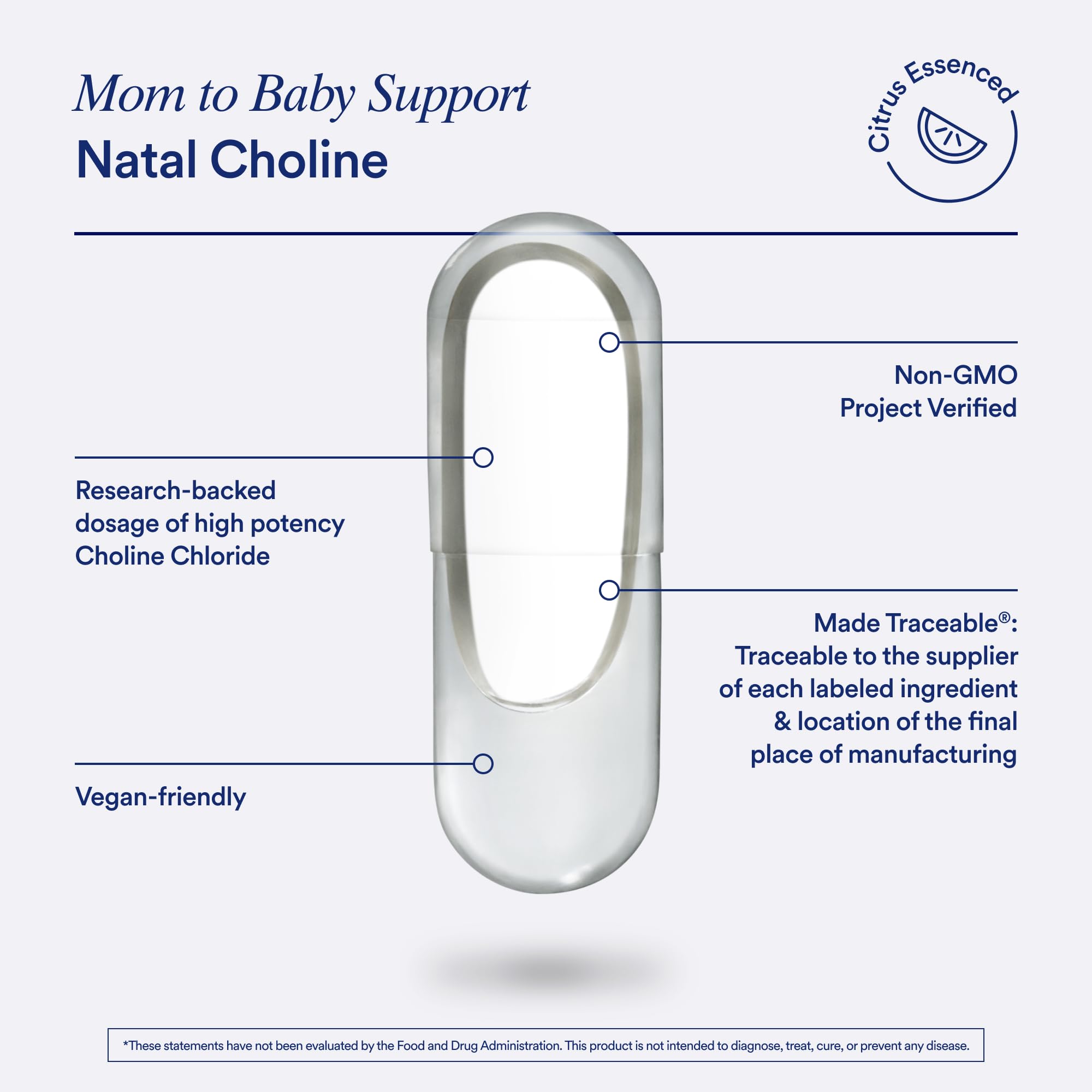 Ritual Natal Choline Supplement, 550mg, Supports Baby’s Cognitive Function When Taken During Pregnancy and Choline Content in Breastmilk*, 30 Day Supply