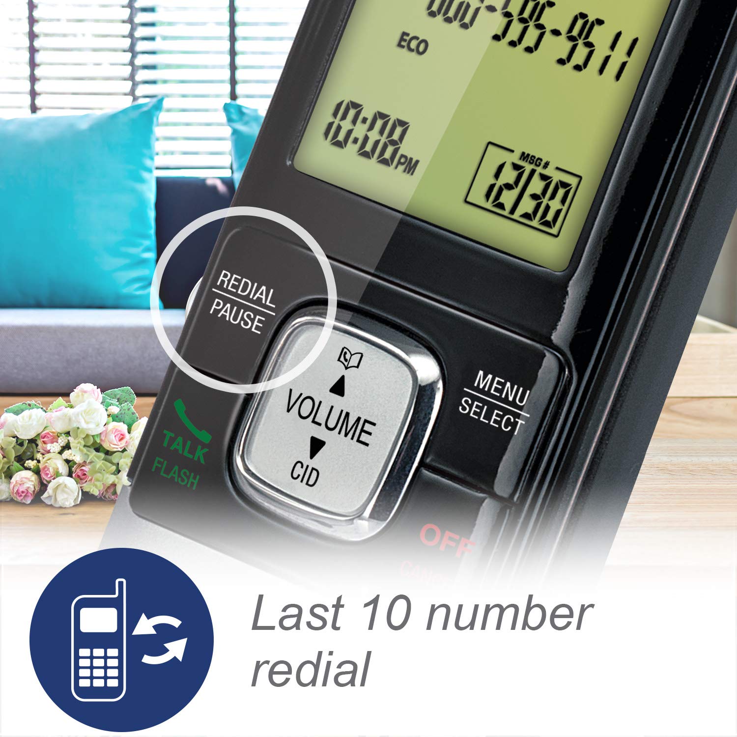 VTech CS6719-2 2-Handset Cordless Phone with Caller ID/Call Waiting, Handset Intercom & Backlit Display/Keypad, Silver