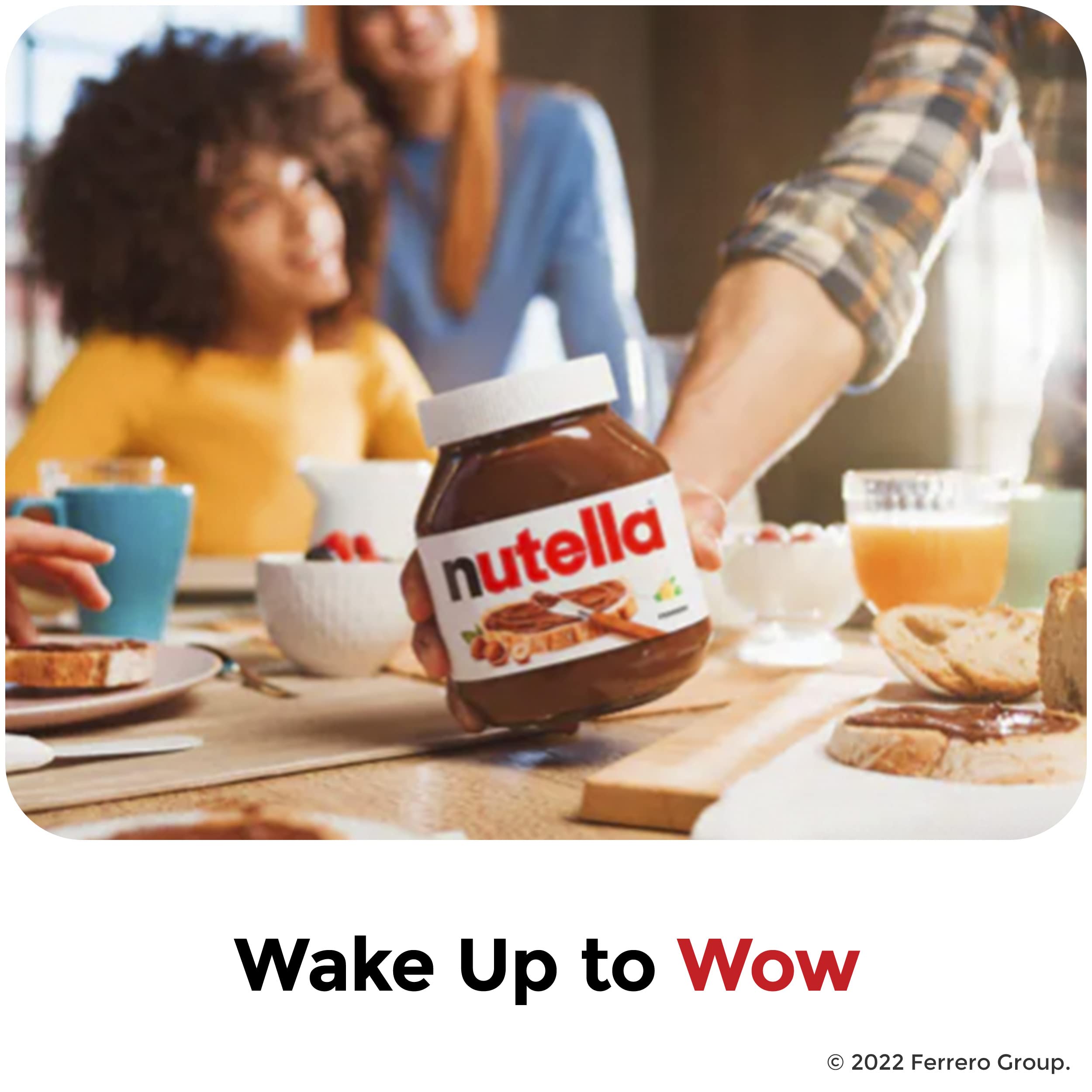 Nutella Hazelnut Spread with Cocoa, Creamy Hazelnut Spread, Breakfast Favorite, 35.3 oz Jar