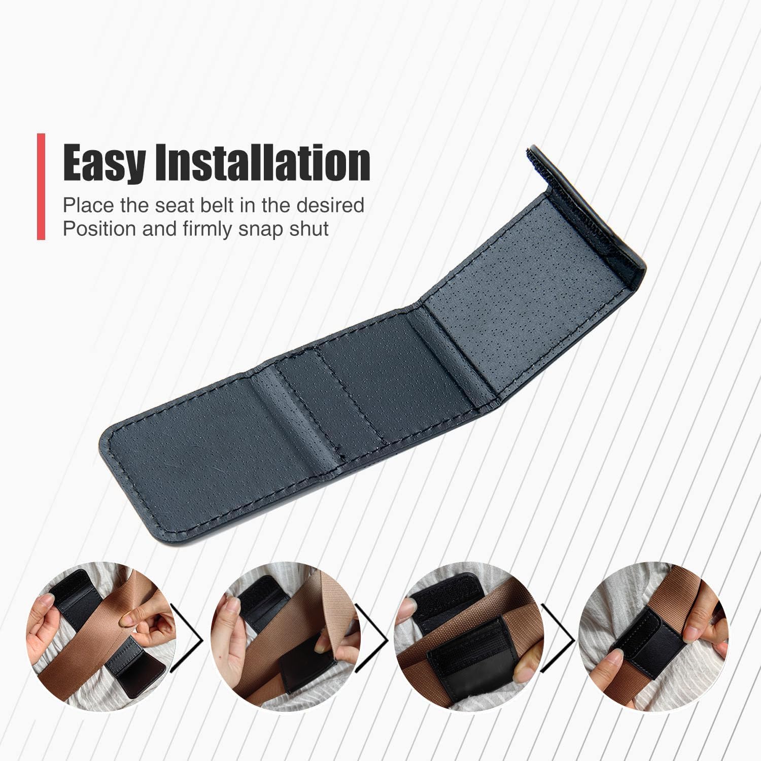 ANDTOBO Shoulder Strap Adjuster, Comfort Auto Shoulder Neck Strap Pad,Reduces Neck Irritation (2 Pack, Black)
