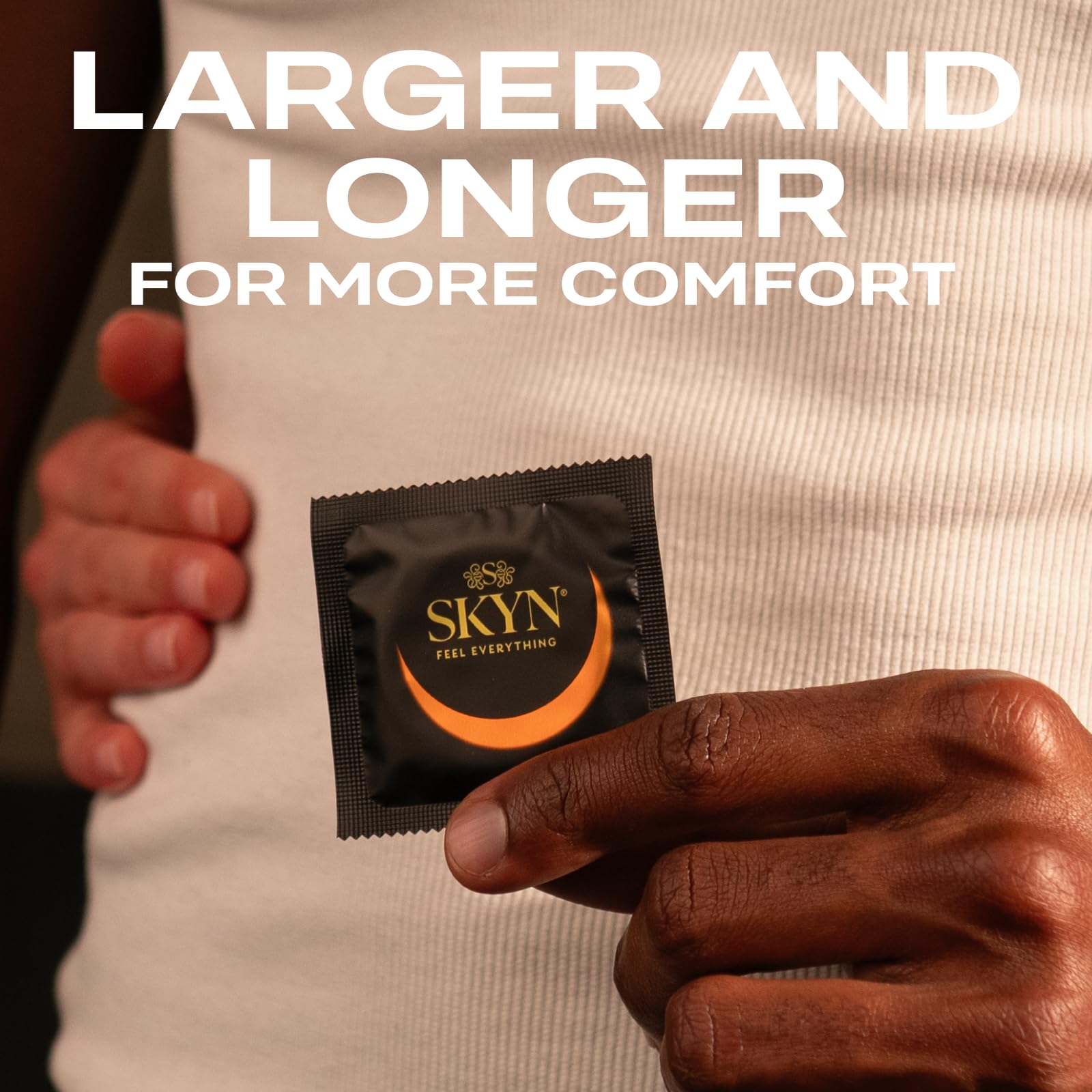 SKYN Elite Large Non-Latex Lubricated Condoms, 36 Count, Comfortable and Smooth Lubricated Condoms, Triple Tested (Pack of 1)