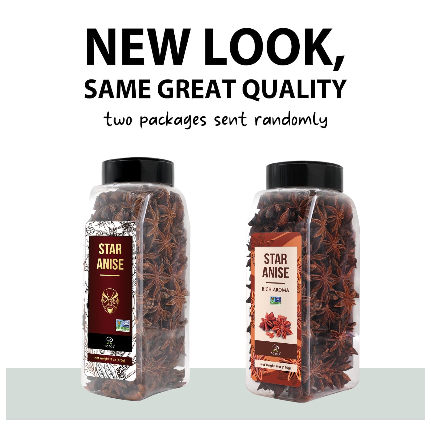 Soeos Star Anise, Star Anise Whole, Ainsie Seeds for bakeing and tea 6oz (170g)