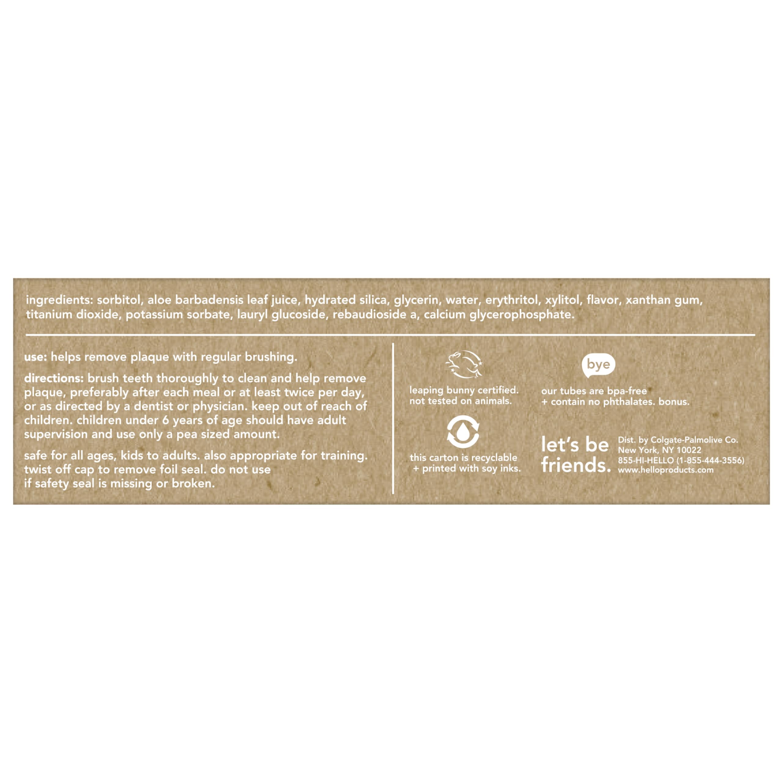 hello Fresh Watermelon Fluoride Free Kids Toothpaste, 4.2 Oz Tube